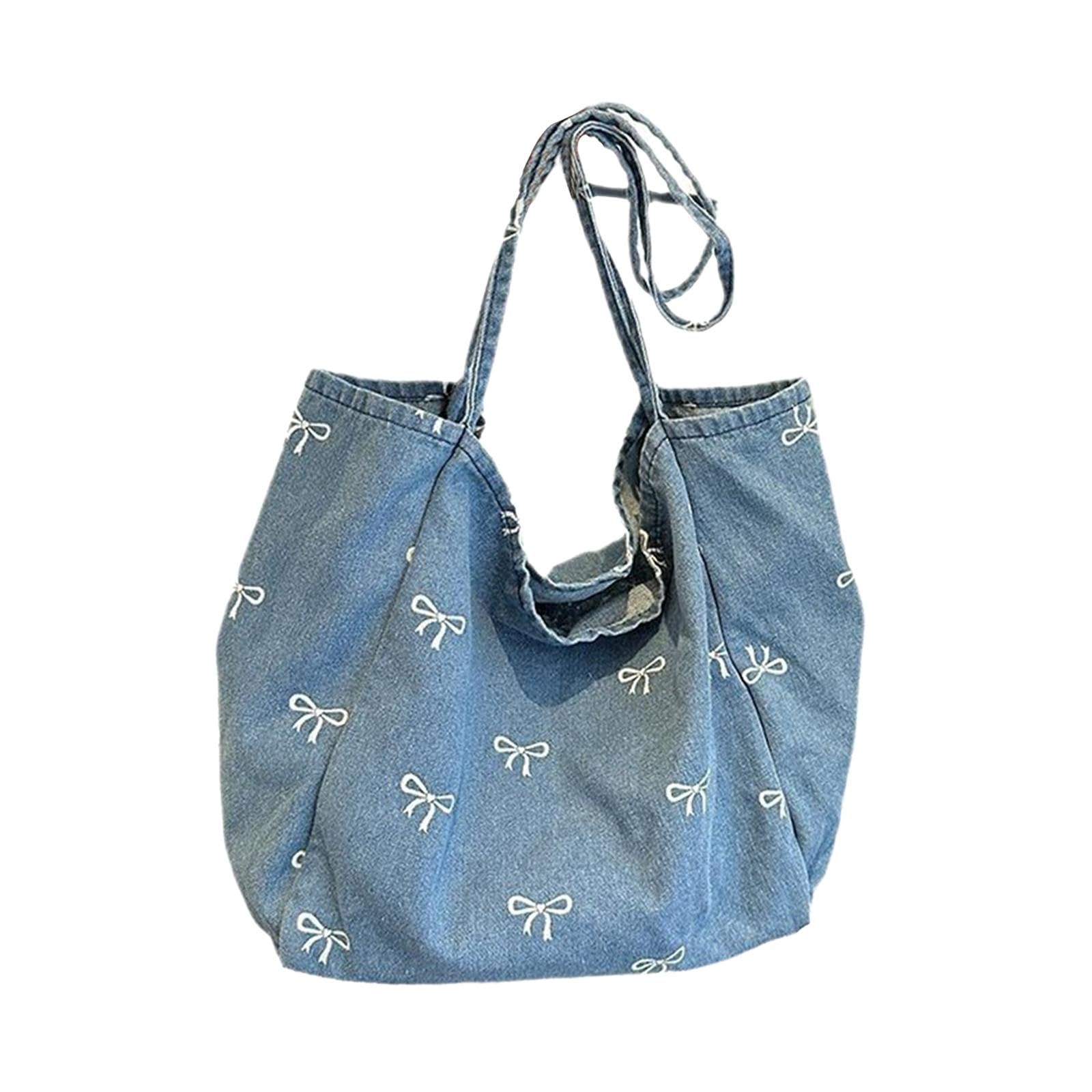 Velura Sydl Womens Shoulder Bag Portable Elegant Denim Handbag For Outdoor Work Vacation|1 Women Shoulder Bag|Clothing, Shoes & 