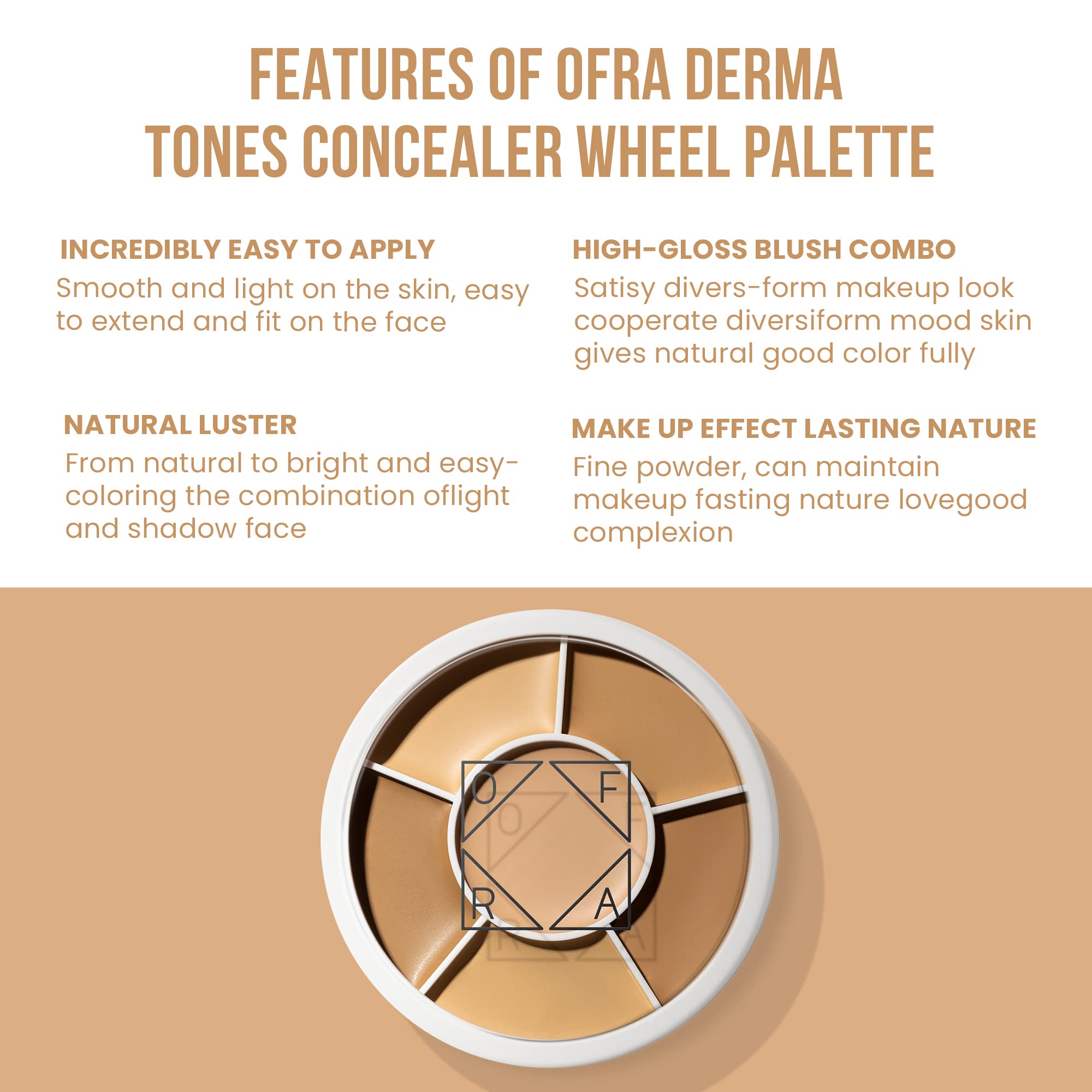 Ofra Derma Tones Concealer Wheel Palette for Women, 0.35 Ounce