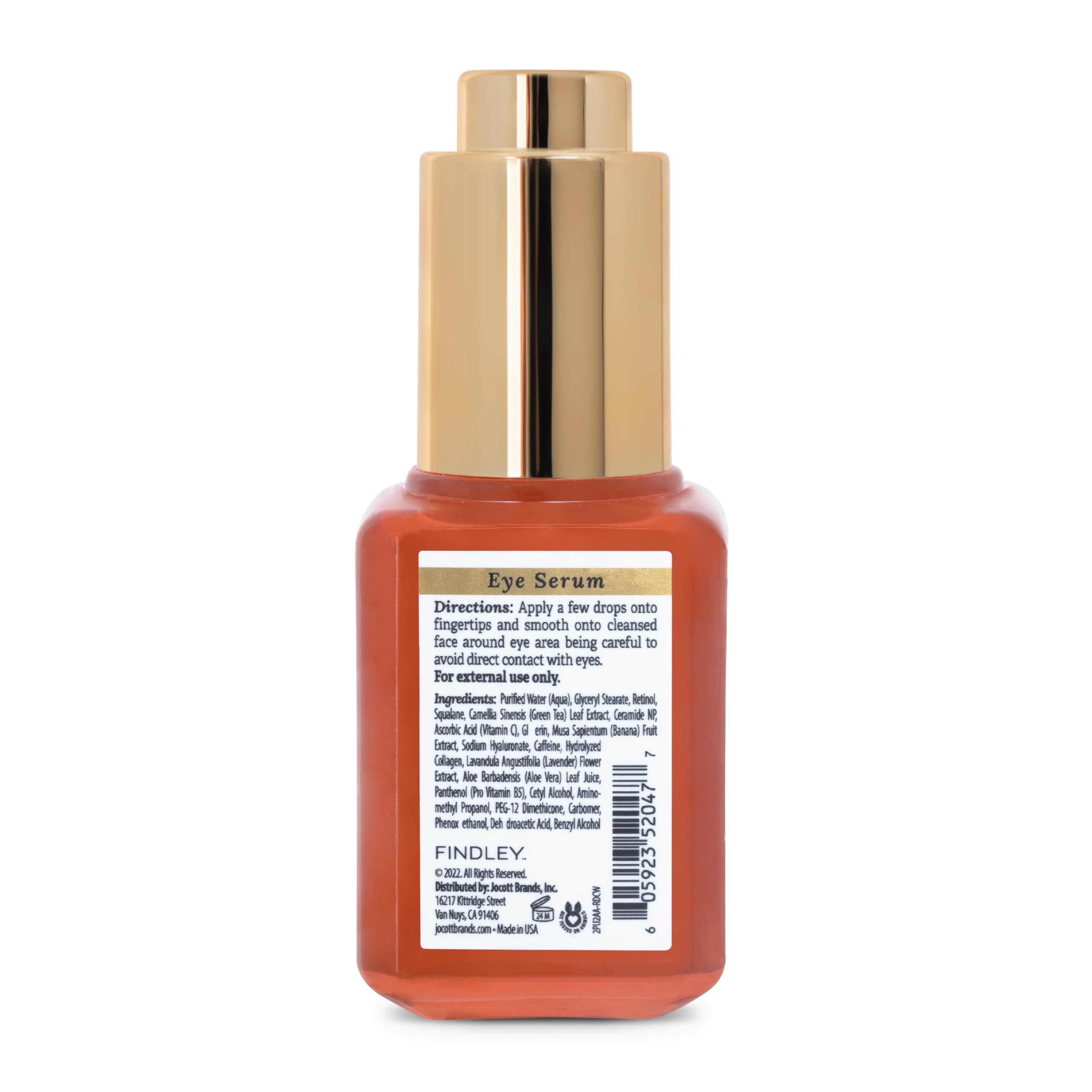 Findley Vitamin C & Hyaluronic Acid All-in-One Eye Serum | Minimizes Puffiness & Dark Circles | Radiant Glow (1 Fl Oz)