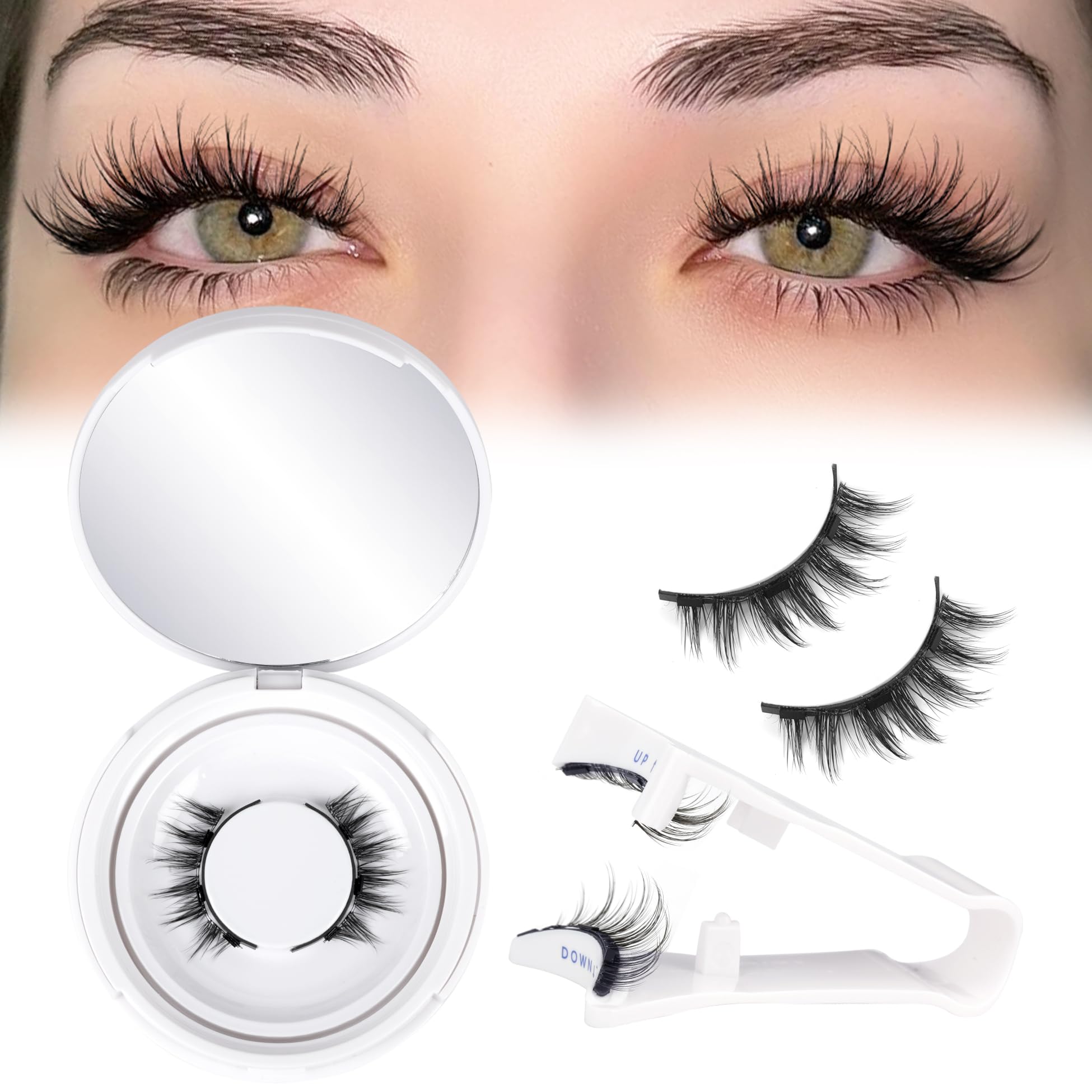 Magnetic Eyelashes With Applicator Reusable Magnetic Lashes Without Eyeliner Natural Anime No Glue Needed Magnetic Lashes Manga