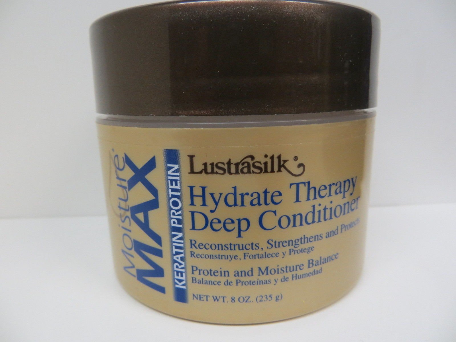 Lustrasilk Moisture Max Keratin Protein Hydrate Therapy Deep Conditioner 8oz AND Nicka K Brightening Essence Mask