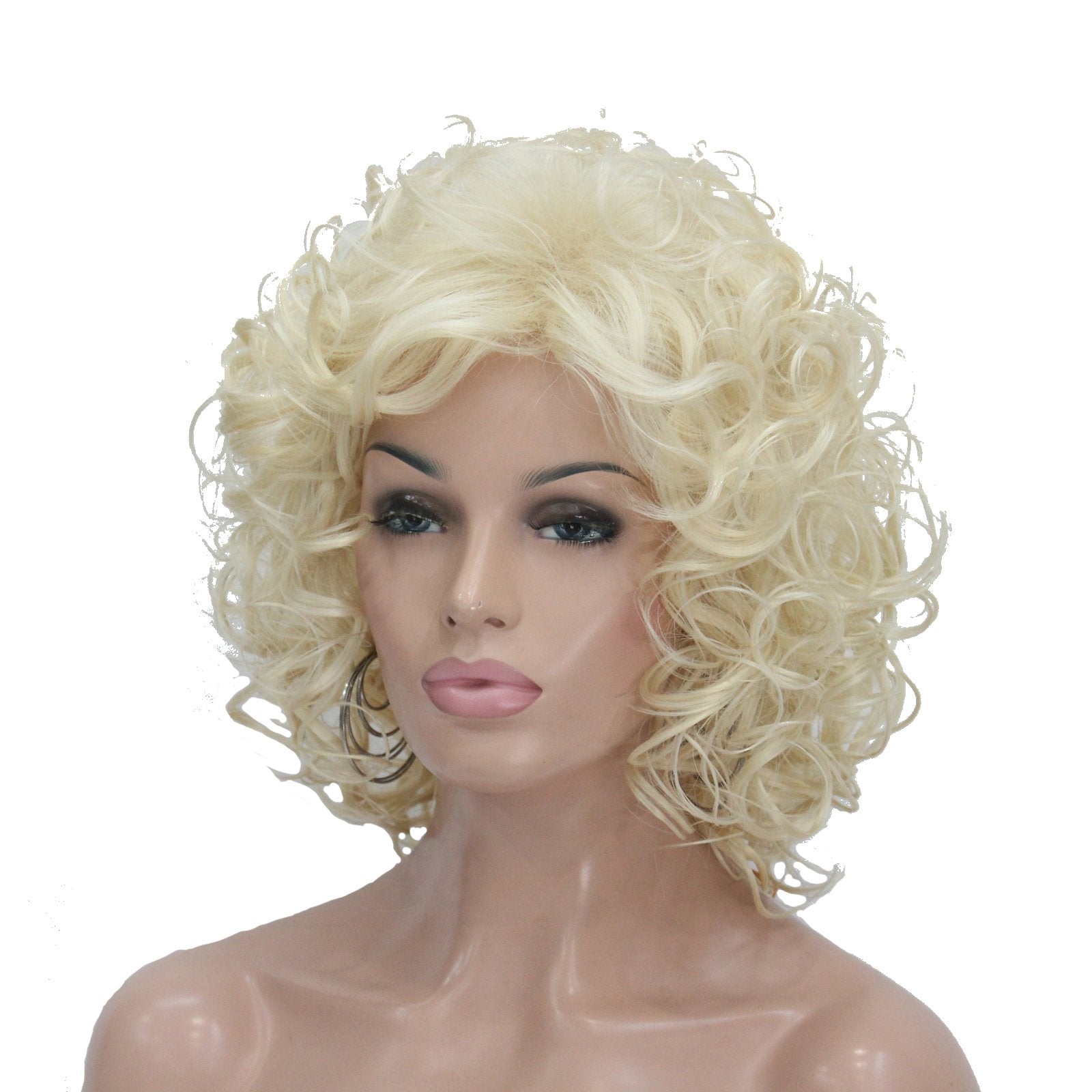Lydell Short Soft Super Curly Layered Natural Movement Synthetic Wigs (613 Blonde)
