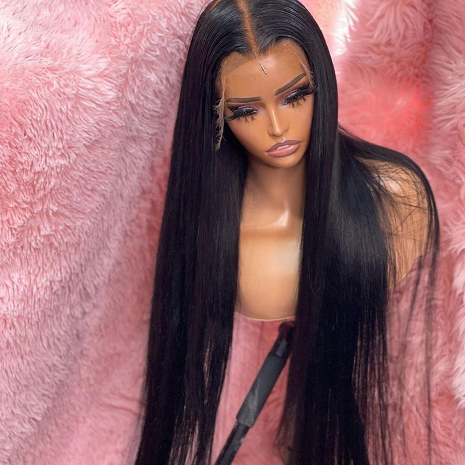 Beeos 13X6 Full Frontal Skinlike Real Hd Lace Wig, Pre-Plucked Bleached Knots 0.10Mm Ultra-Thin Invisible Swiss Hd Lace 180% Den