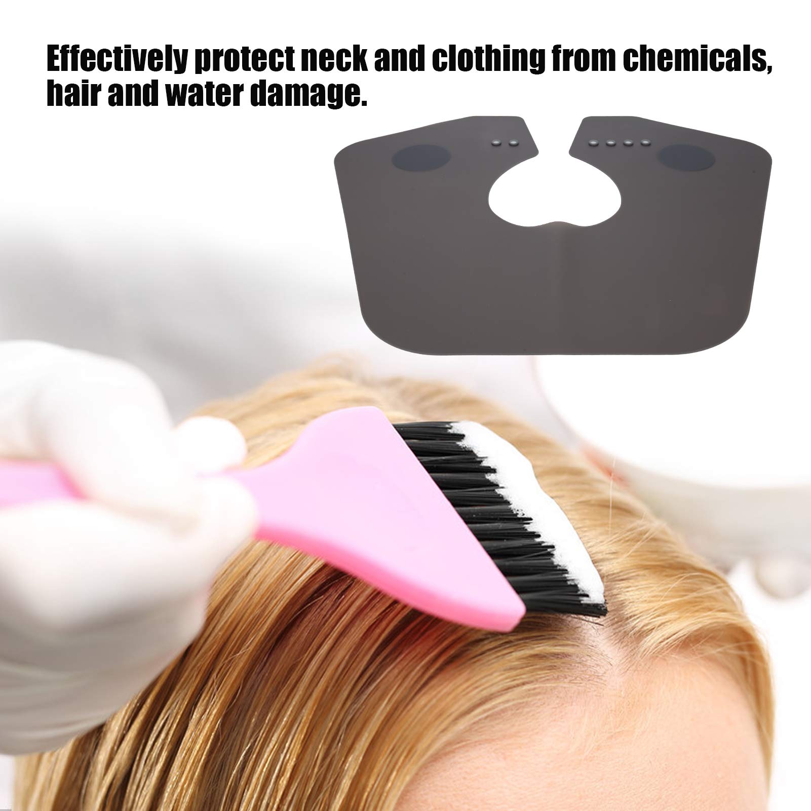 Professional Silicone Waterproof Hairdressing Shawl, Barber Shop Hair Cutting Dyeing Cape Non-Slip Neck Wrap For Hairdressing, H