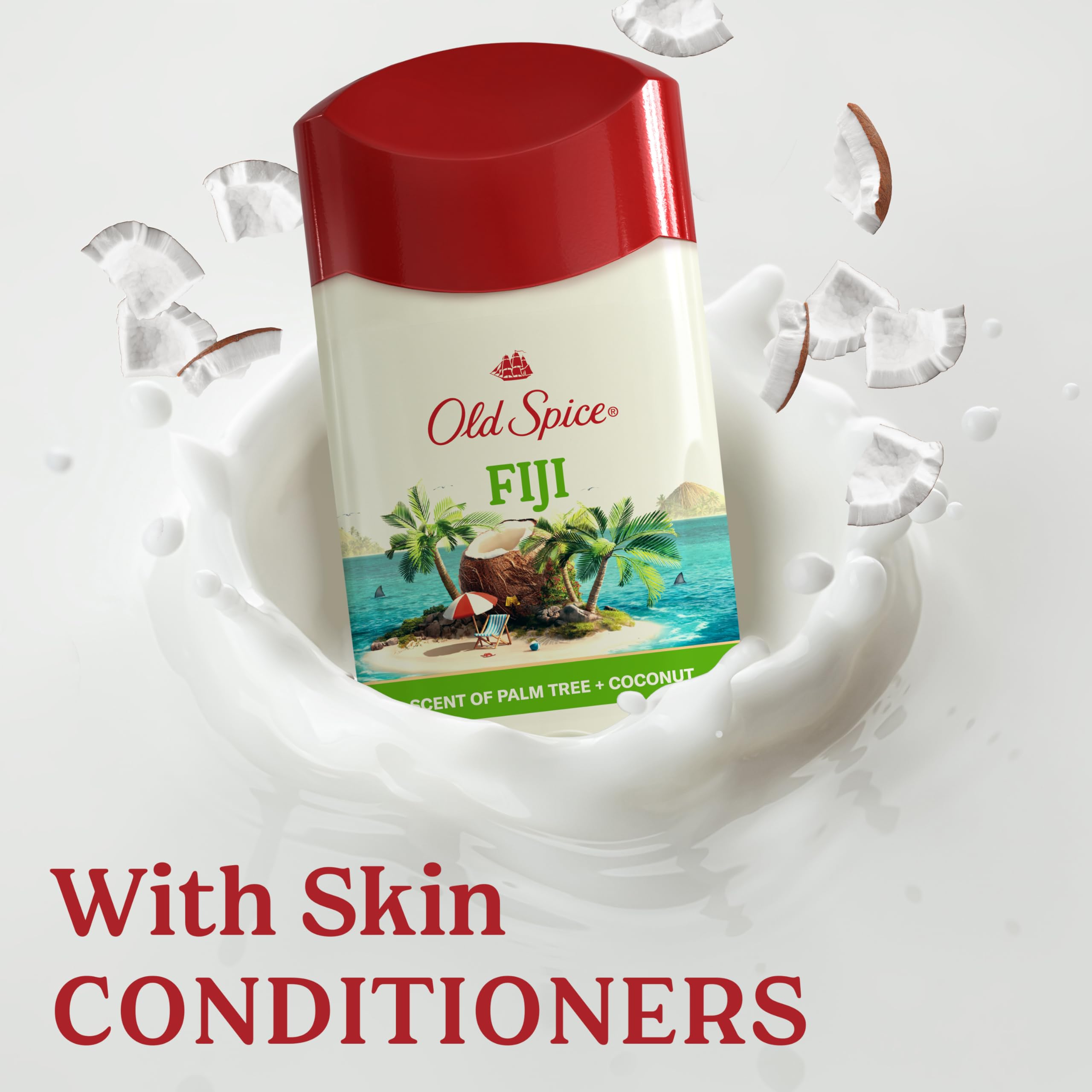 Old Spice Men 's Antiperspirant & Deodorant Fiji with Palm Tree, 2.6oz (Pack of 3)