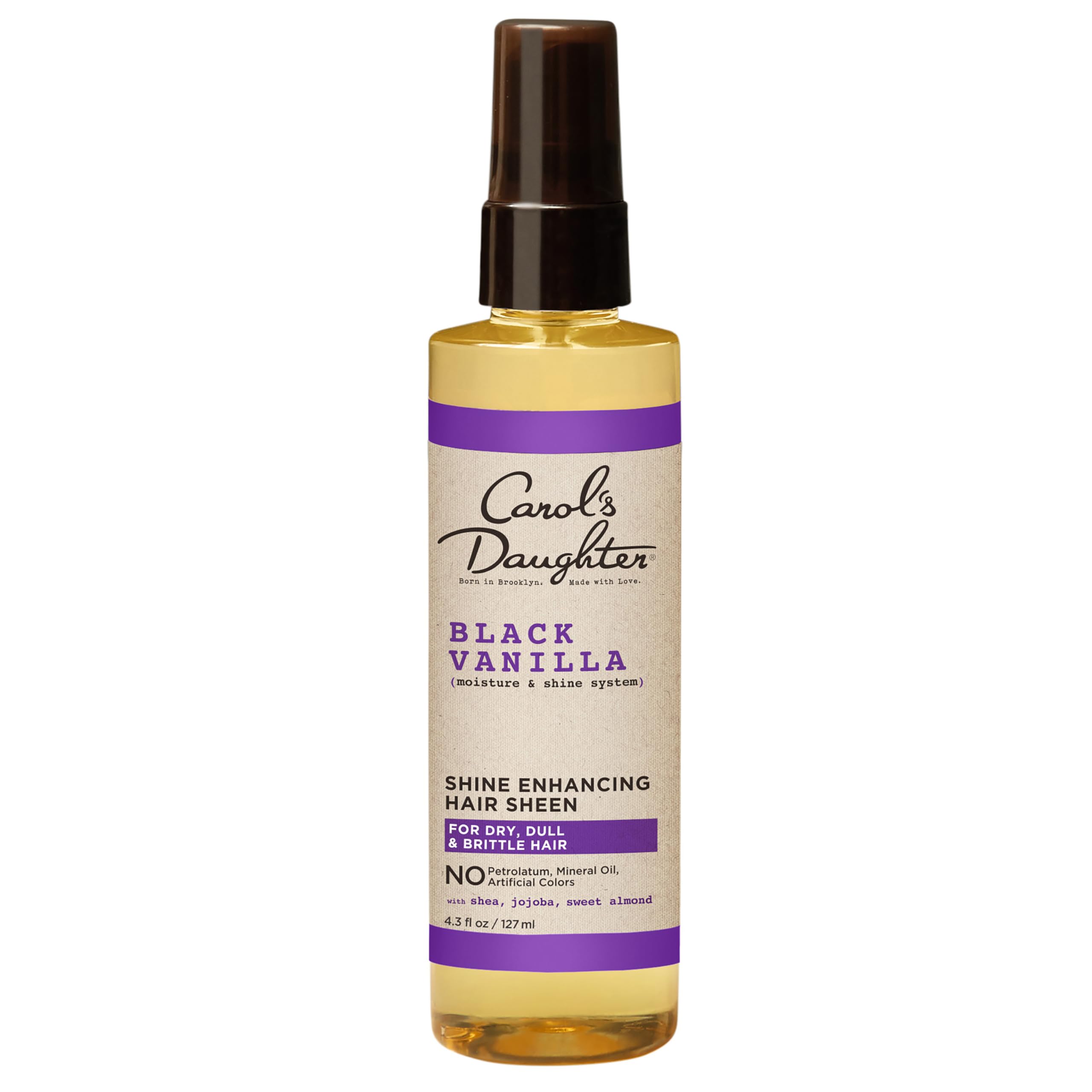 Carol's Daughter Black Vanilla Moisture & Shine Hair Sheen For Dry Hair Dull Hair, Moisture Shine Spray with Shea Butter, Parabe