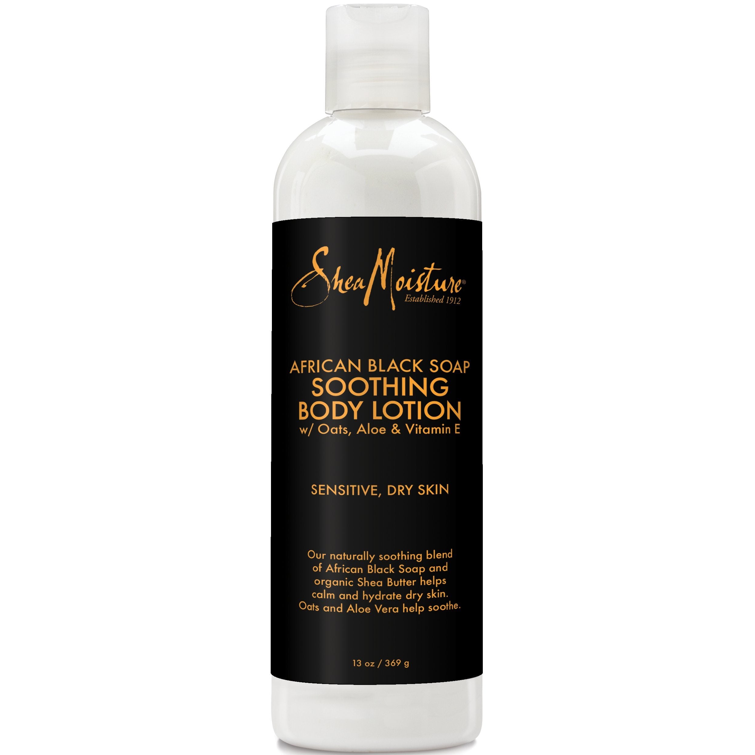 Sheamoisture Soothing Body Lotion for Troubled Skin African Black Soap Lotion with Shea Butter 13 oz