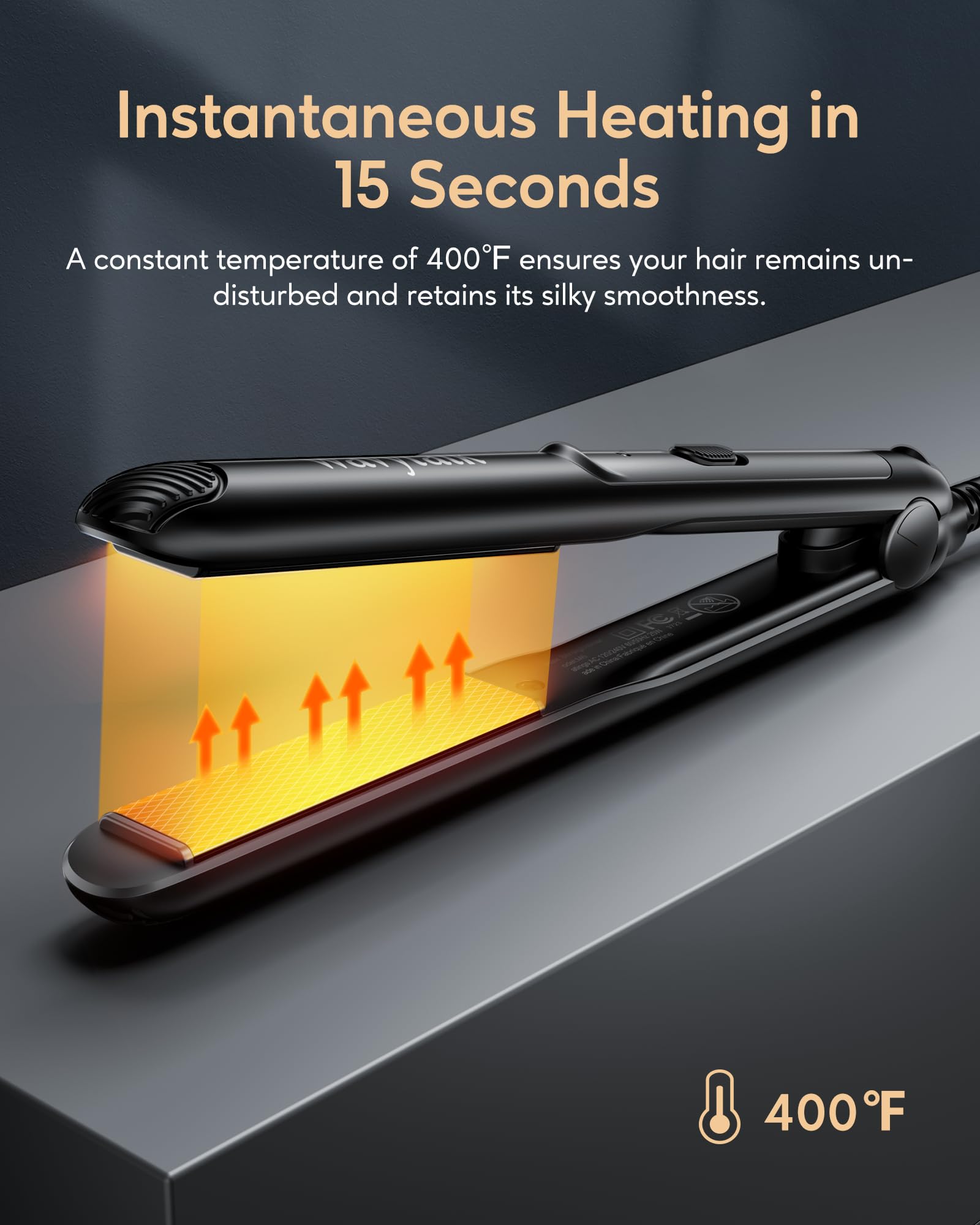 Wavytalk Pro Mini Temperature Adjustable Hair Straightener - 0.7 Inch Small Flat Iron for Short Hair, Curls, Bangs, Travel Use,