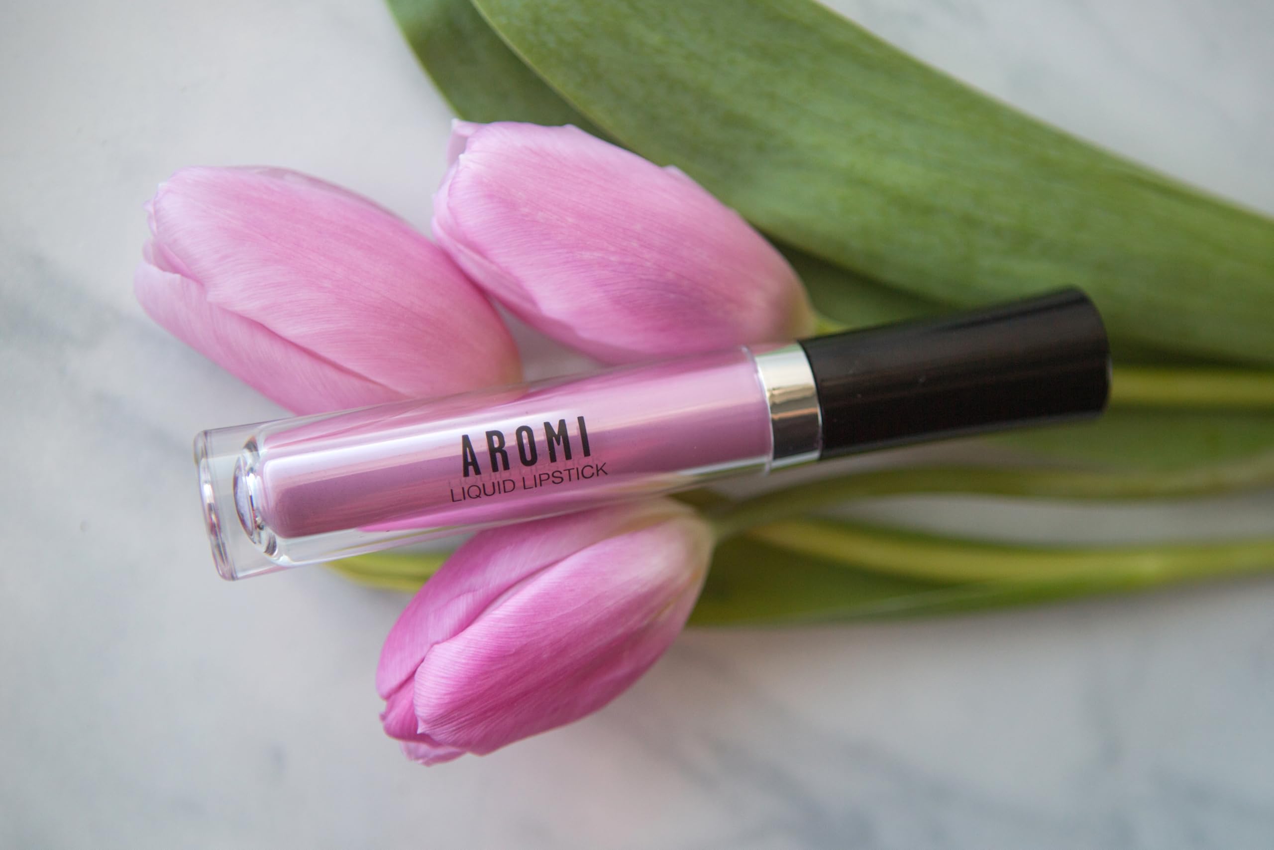 Aromi Matte Liquid Lipstick | Light, Baby Pink Lip Color With Blue Undertones, Long-Lasting, Vegan, Cruelty-Free, Smudge Proof,