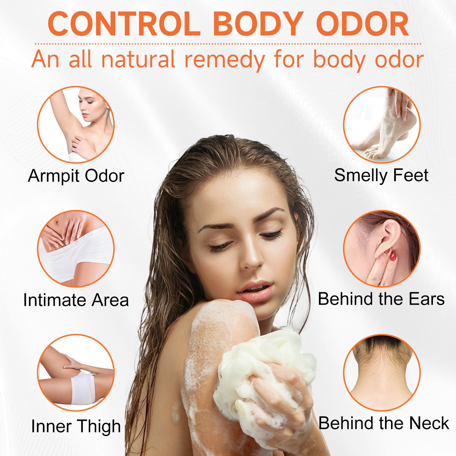 yoniagood Persimmon Soap Bar - 3 PCS Natural Deodorant Body Soap for Odor Control - 3.53 Ounce (Pack of 3)