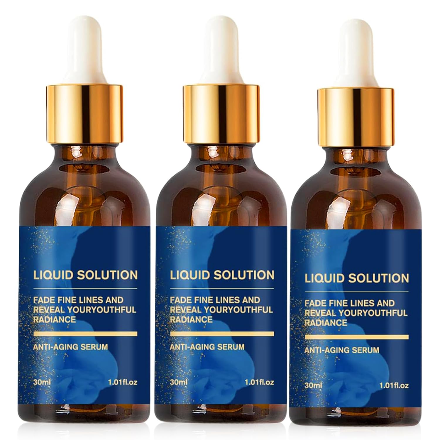 Liquid Solution Anti Aging Serum,Liquid Solution Serum for Wrinkles,Promotes Skin Collagen Production,Instant Wrinkle Removal,Na
