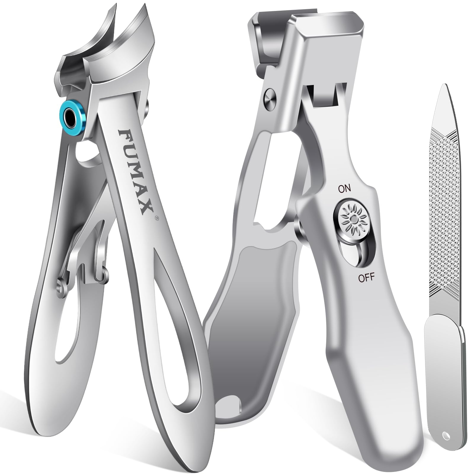 Toenail Clippers for Thick Toenails for Seniors, Heavy Duty Slanted Nail Clippers with Wide Opening, Ingrown Mens Toe Nail Clipp
