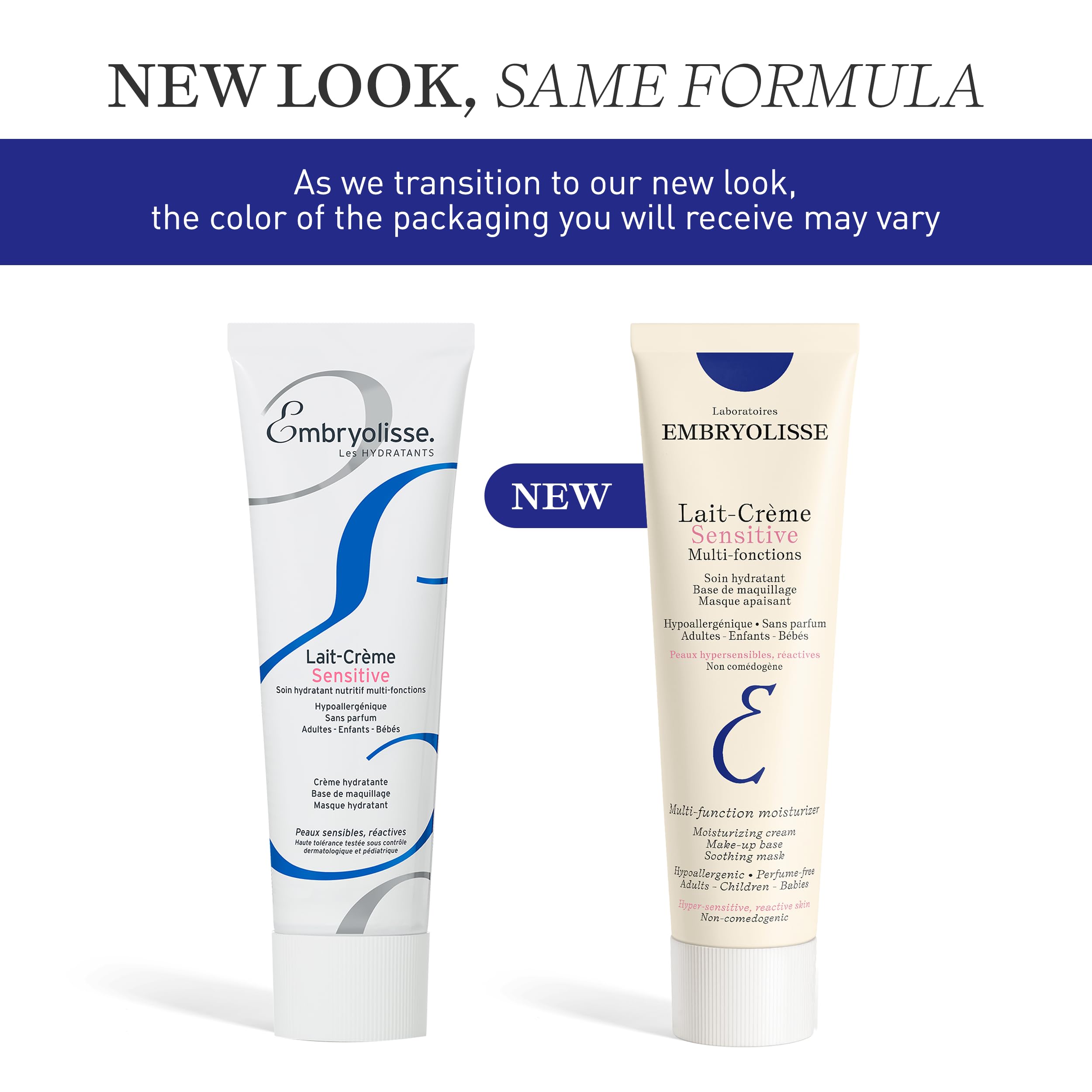 Embryolisse Lait Crme Sensitive Moisturizer. Hypoallergenic Face & Body Cream for All Skin Types With Aloe Vera & Shea Butter. F