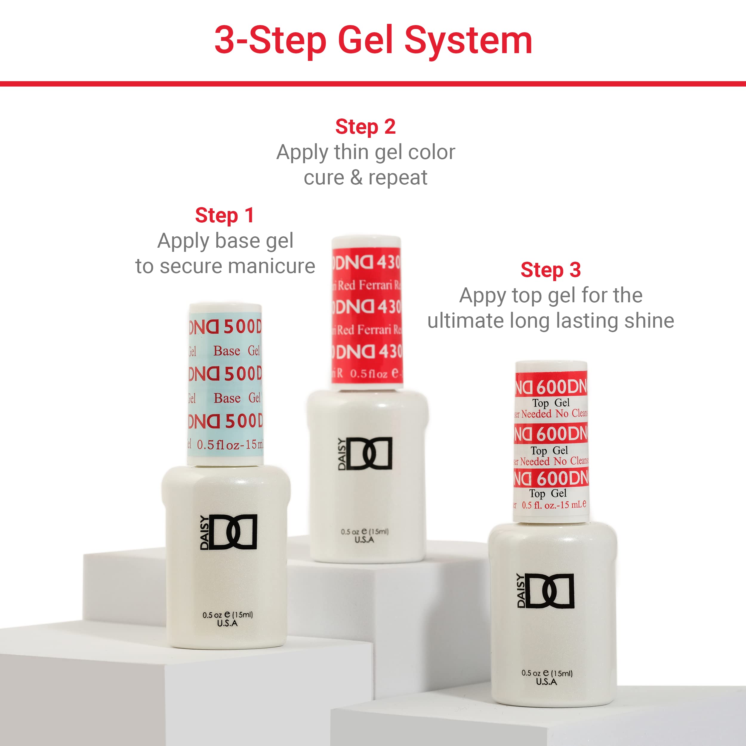 DAISY DND DND Gel Polish Set - Red Gel & Nail Polish, 0.5 Fl Oz, Holy Berry