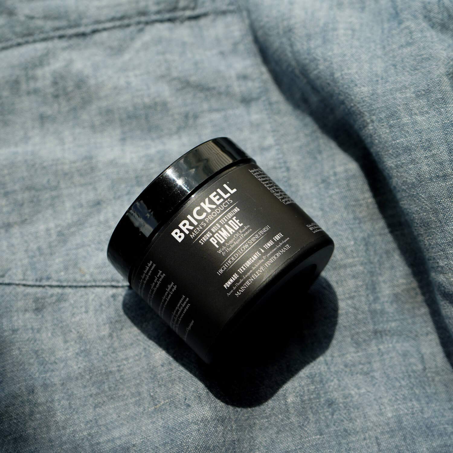 Brickell Men's Products Strong Hold Texturizing Pomade For Men, Natural and Organic, Pliable Hair Styling Fiber Pomade, 2 Ounce,