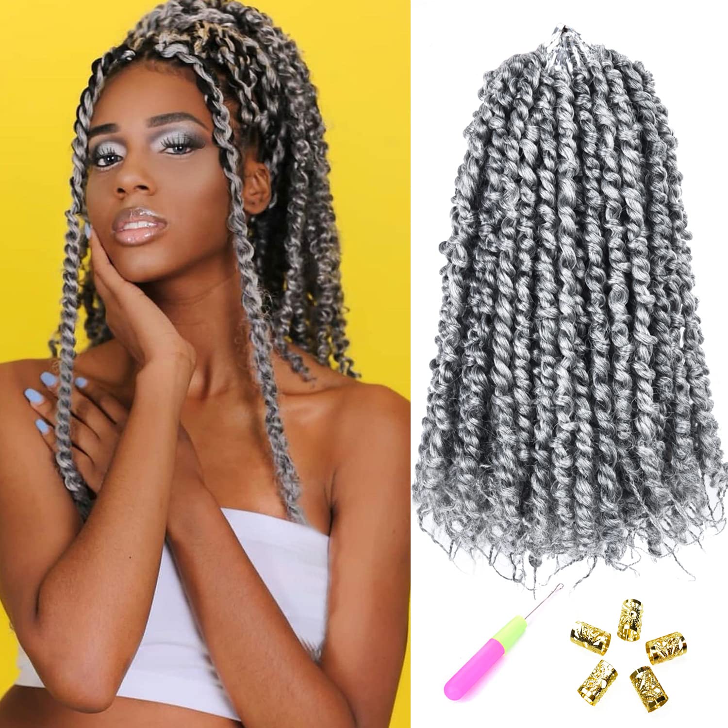12 Inch Passion Twist Crochet Hair For Black Women 8 Packs Pre-Twisted Passion Twists Hair Crochet Braids Pre-Looped Bohemian Tw