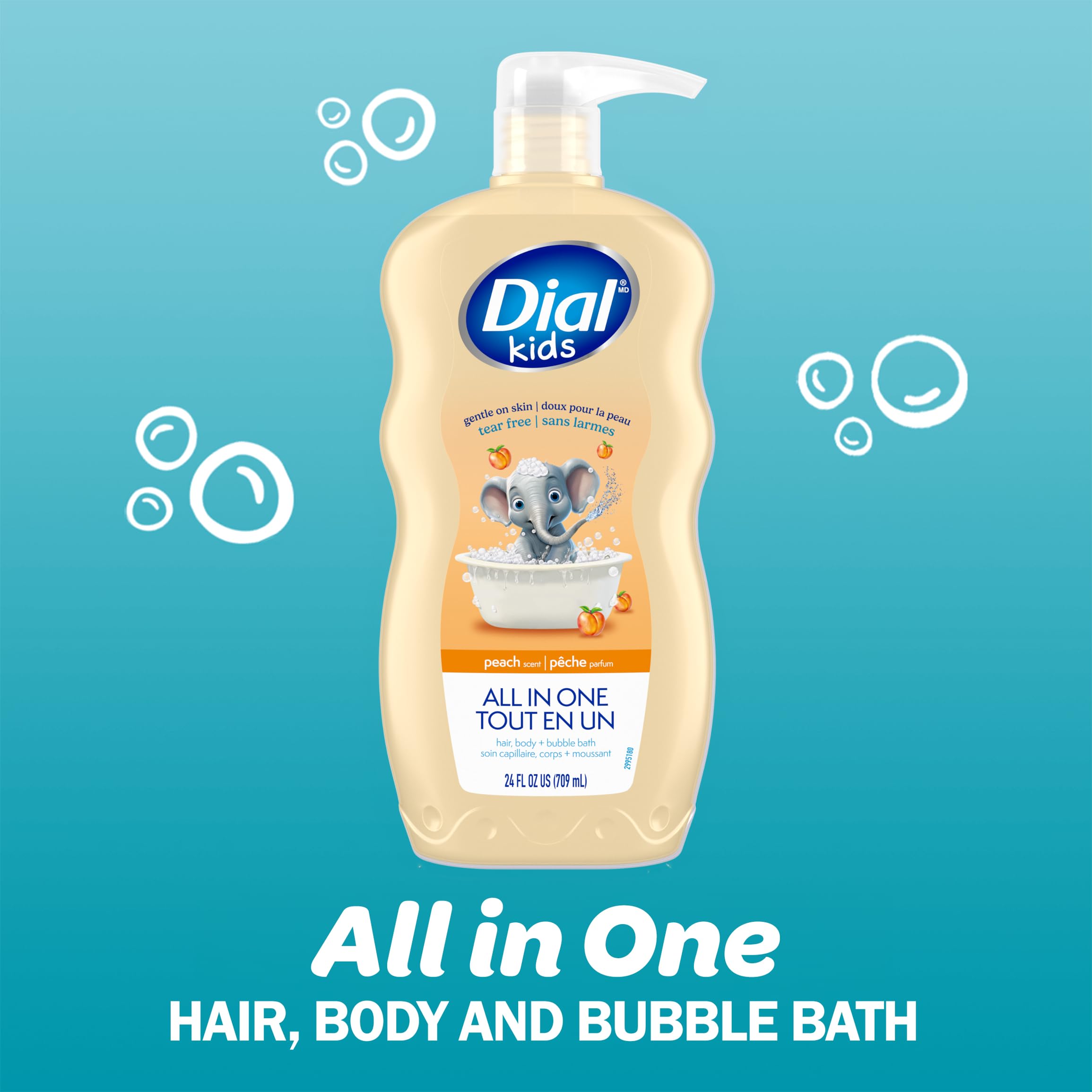 Dial Kids Body + Hair Wash, Orange Splash, 24 Ounce