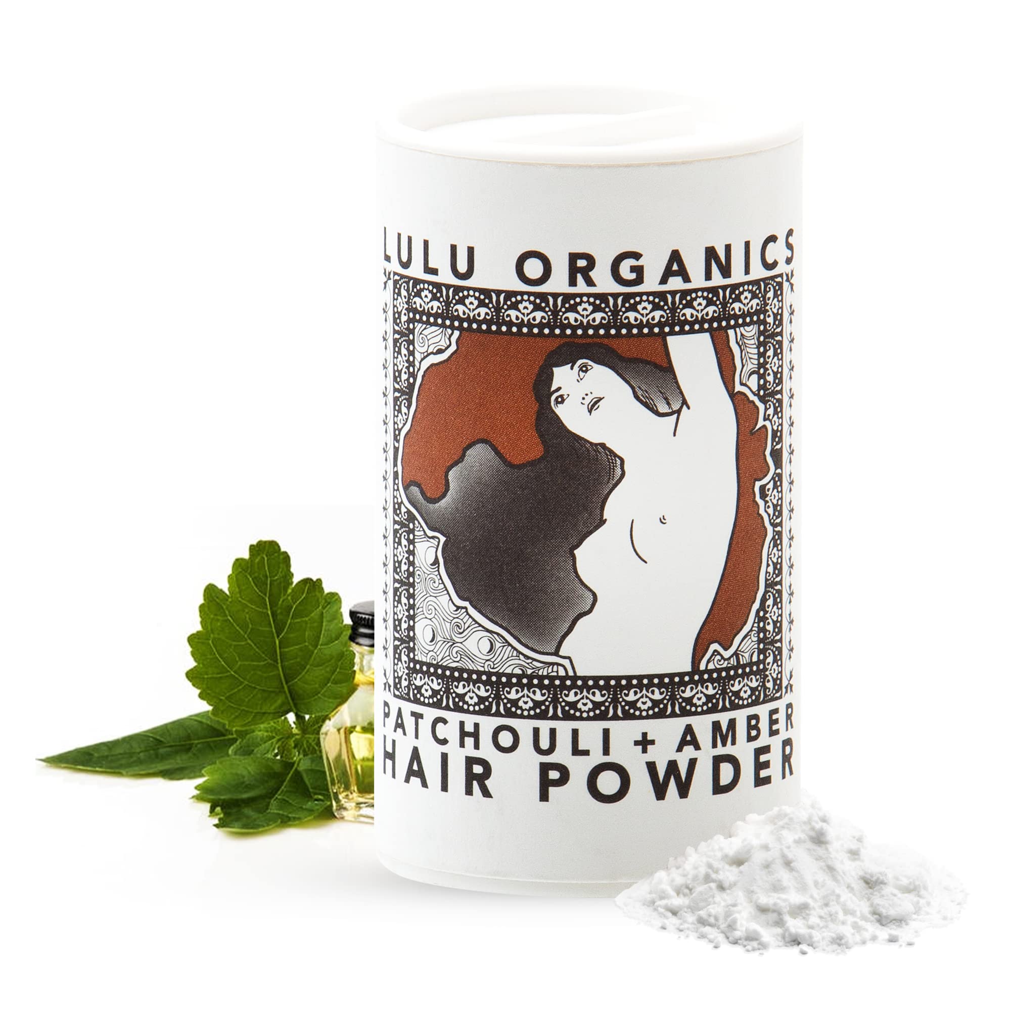 Lulu_Organics - Hair Powder, All-Natural Dry Shampoo, Talc-Free Shampoo For Oily Hair, Patchouli And Amber, 1 Oz