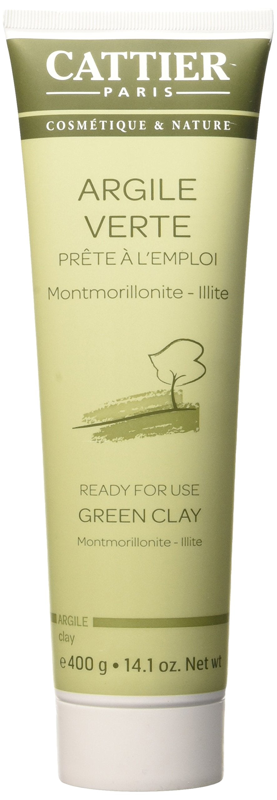 Cattier Green Clay Mask Ready For Use With All Natural Ingredients 400 Gr