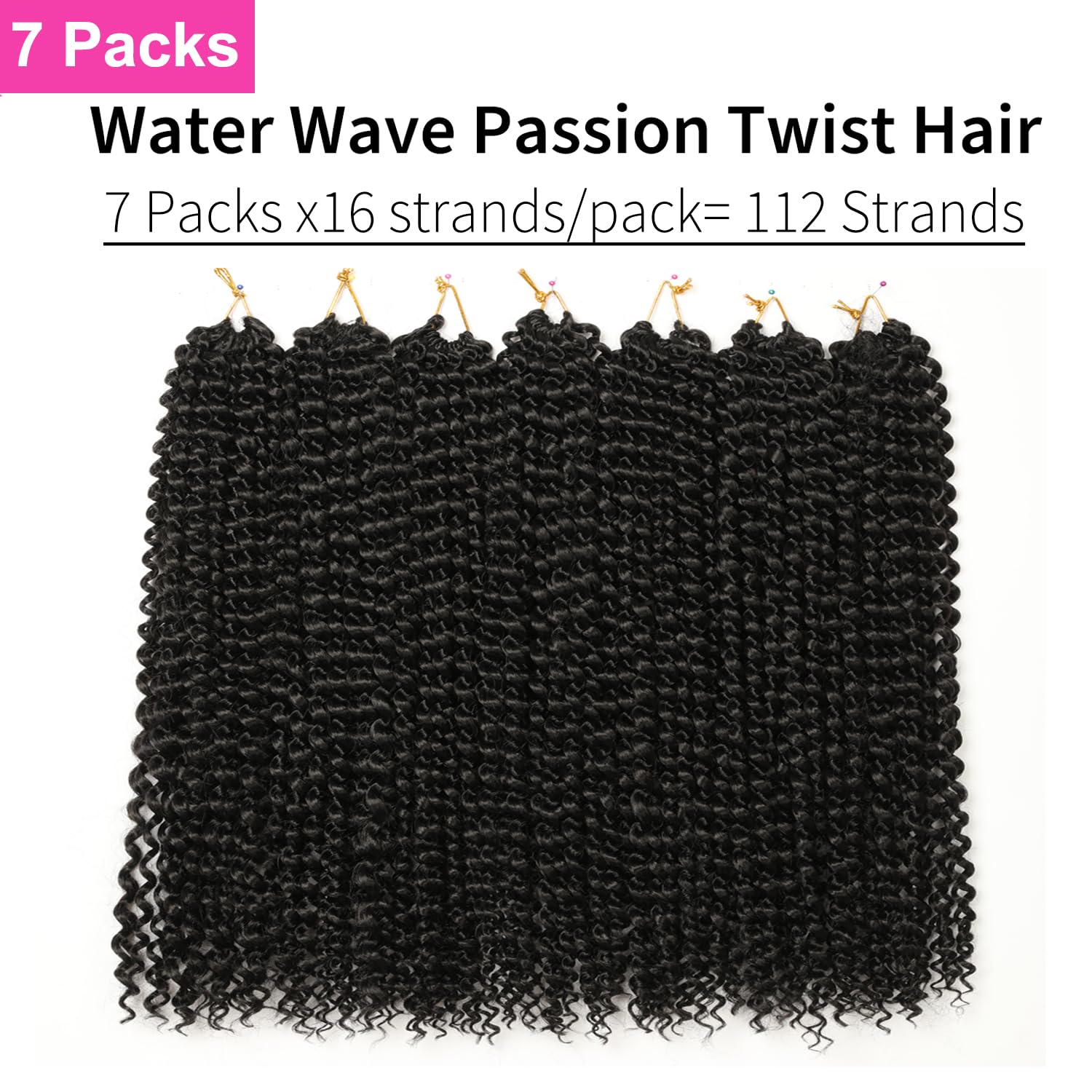 Ubeleco Passion Twist Hair 30 Inch 7 Packs Water Wave Crochet Hair For Black Women Long Bohemian Curly Braiding Hair Spring Twis