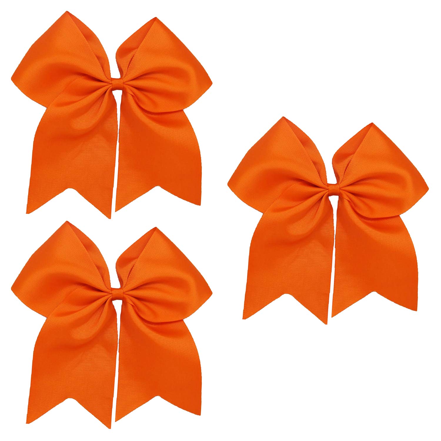 Cheer Bows Orange Cheerleading Softball  Gifts for Girls and Women Team Bow with Ponytail Holder Complete your Cheerleader Outf