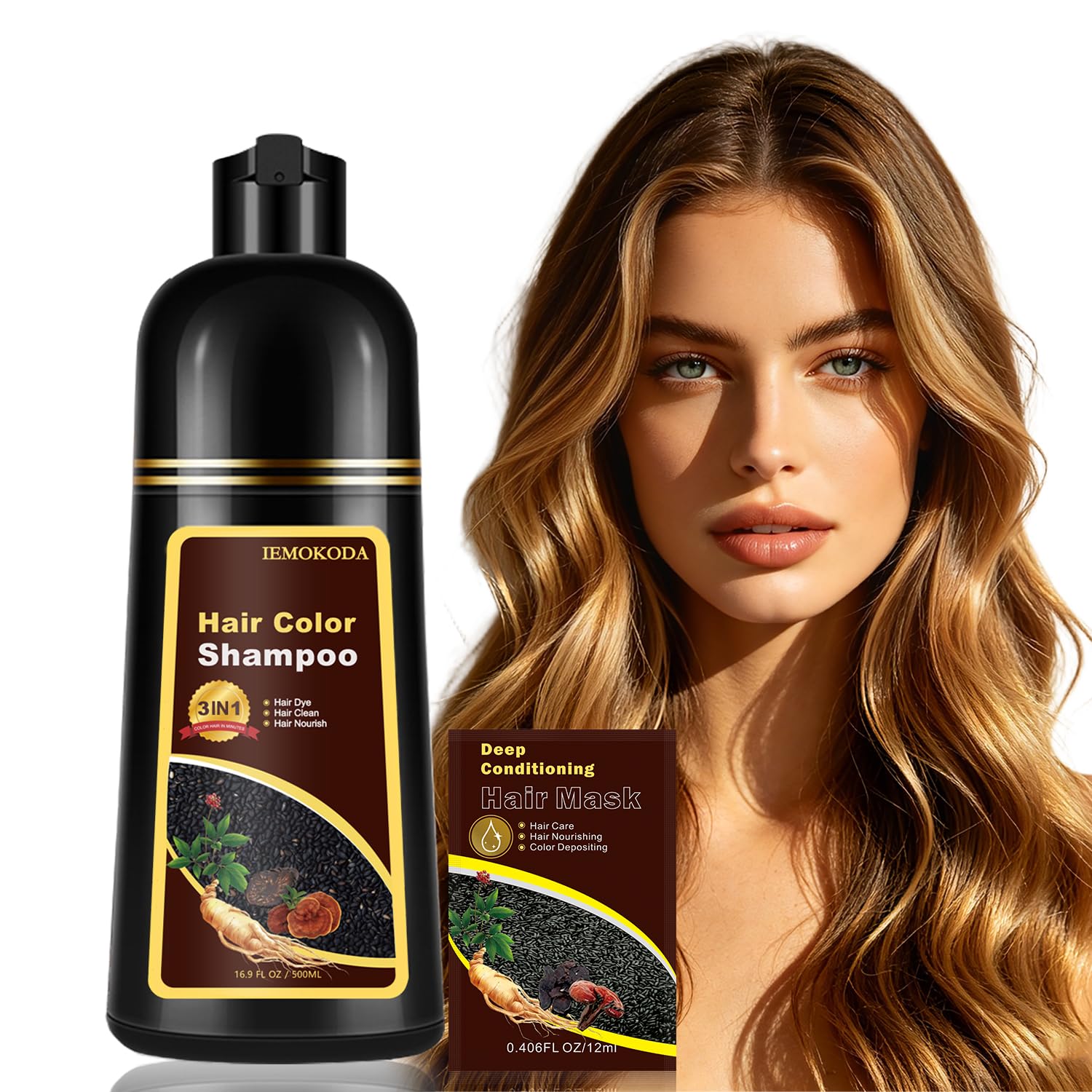 Blonde Brown Hair Dye Shampoo, SemiPermanent Hair Color Shampoo, Instant Blonde Brown Hair Dye, Shampoo Para Pintar el Cabello,