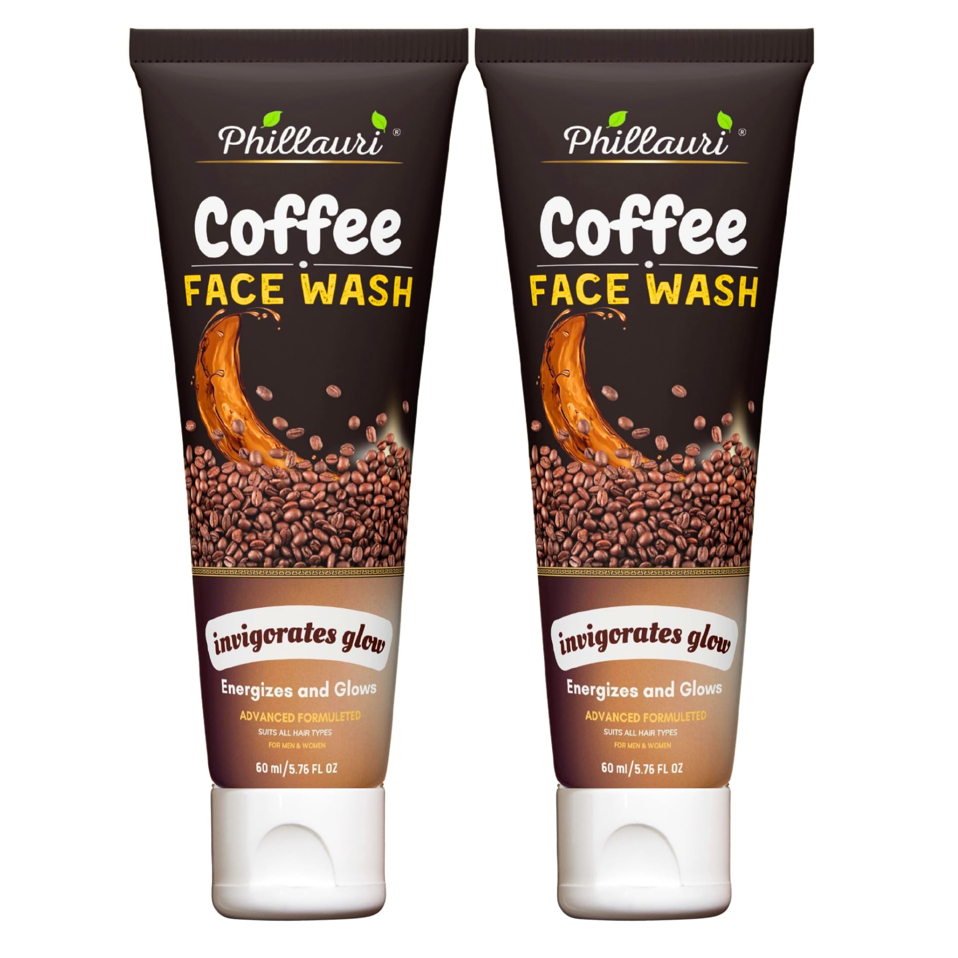 Phillauri Coffee Face Wash | Face Wash For Oily Skin | Face Wash For Oily And Acne Prone Skin | 120Ml (Pack Of 2)