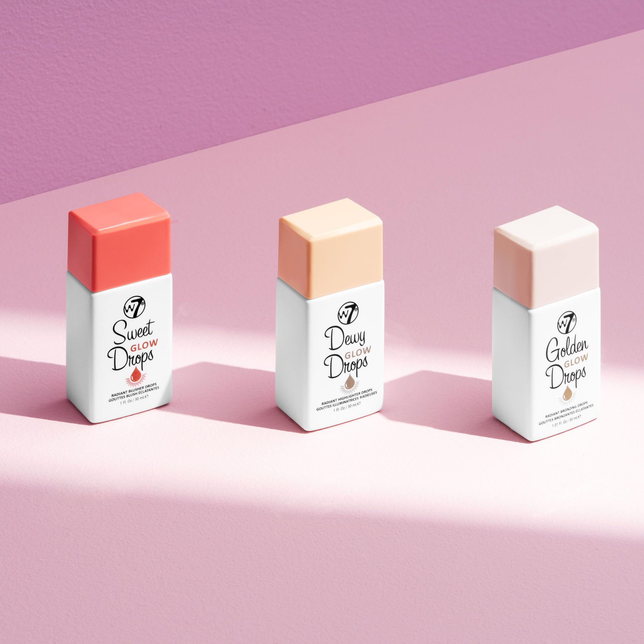 W7 Sweet Glow Drops - Liquid Blusher Drops For Brightened Skin & A Radiant Finish