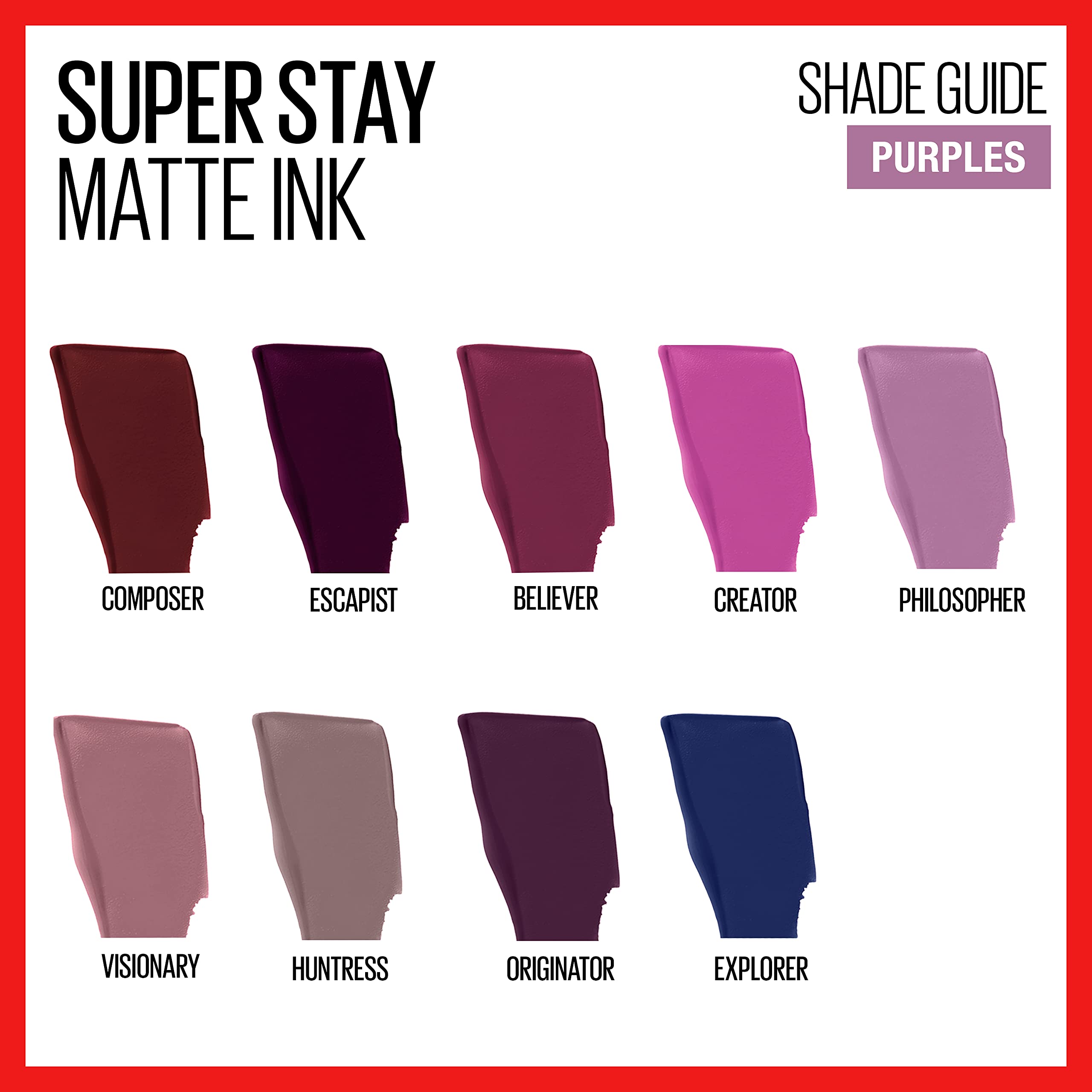 Maybelline New York Superstay Matte Ink, Liquid Lipstick, City Edition, Originator, 0.17 Ounce