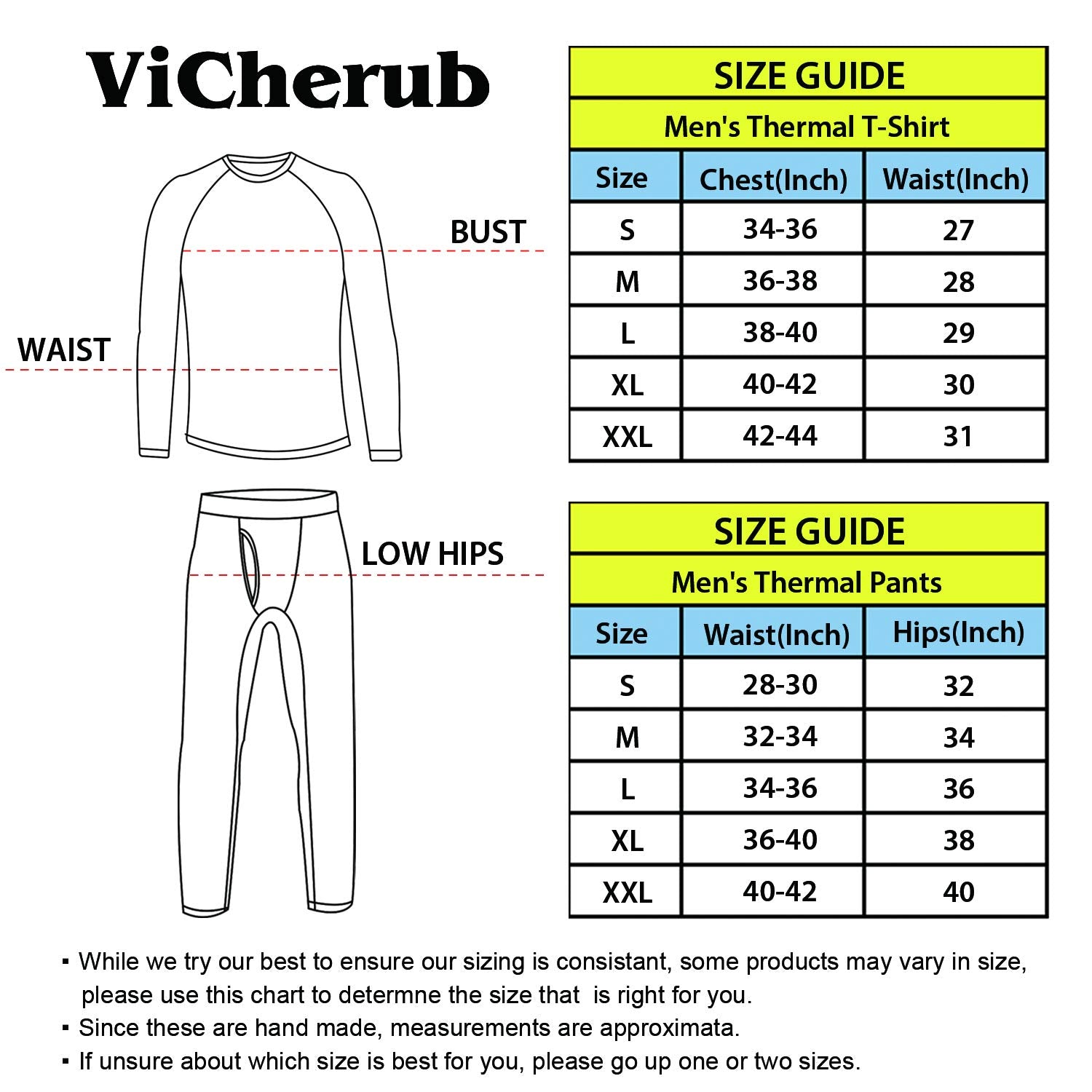 Vicherub Thermal Underwear for Men Fleece Lined Long Johns Base Layer Top and Bottom Set for cold Weather grey M