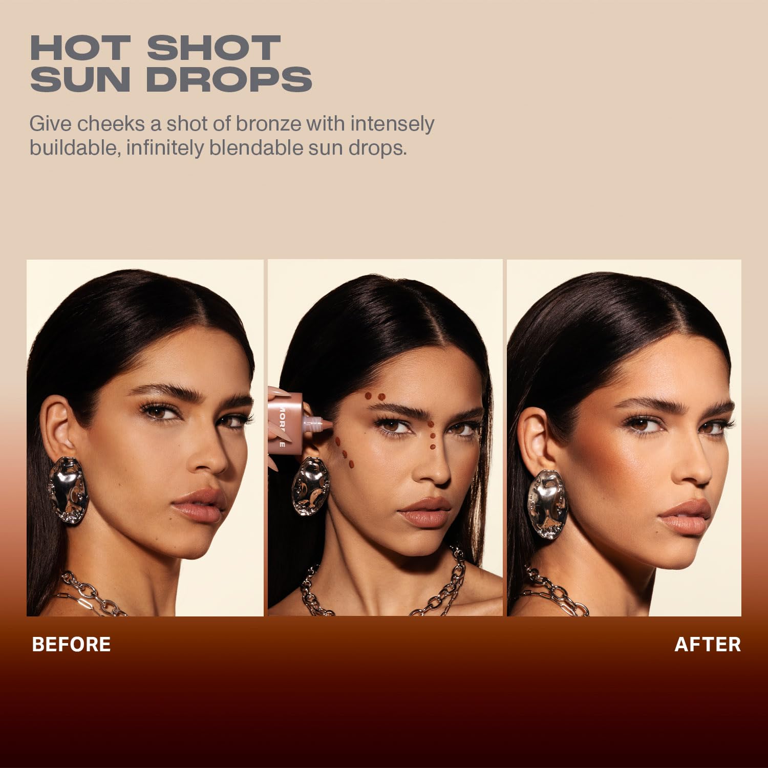 Morphe Hot Shot Sun Bronzing Drops - Waterweight Liquid Bronzer Drops with Niacinamide for Glowing Skin, Hydration & a Natural R