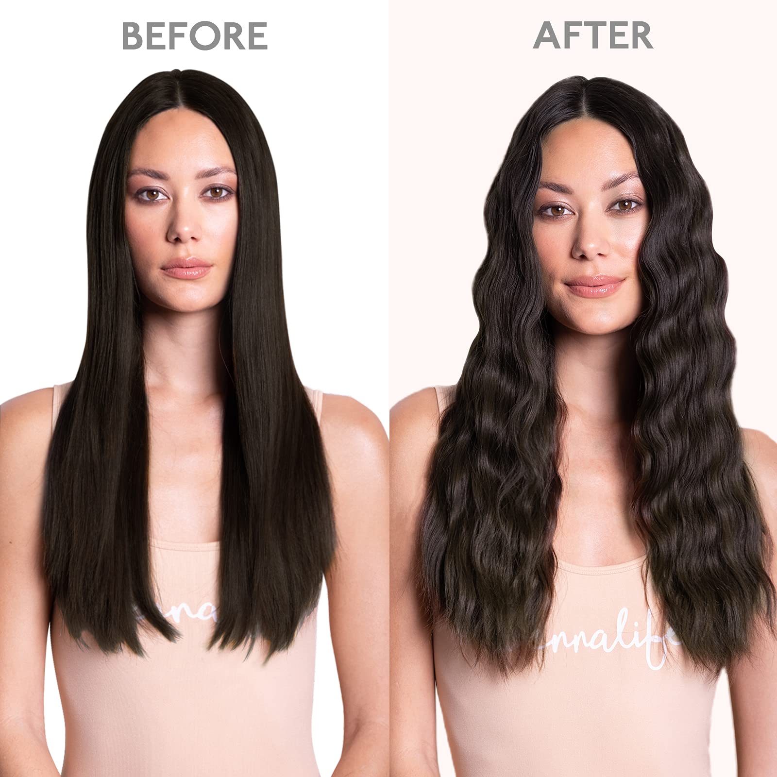 Wennalife Clip In Human Hair Extensions, 22 Inch 120G 7Pcs Dark Brown Hair Extensions Clip In Human Hair Remy Clip In Hair Exten