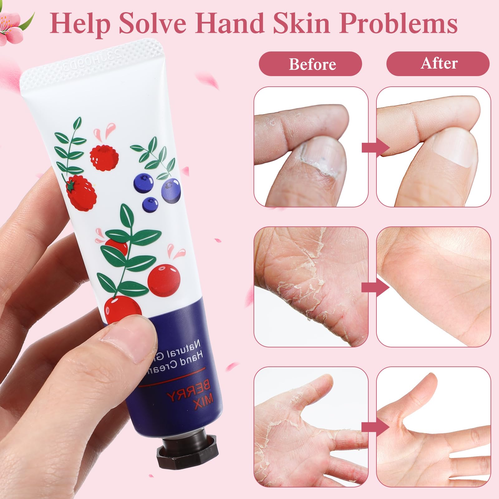 Dansib 60 Pack Hand Cream Gifts Set for Women Mothers Day Gifts for Mom Mini Lotion Bulk for Dry Cracked Hands, Mini Hand Lotion