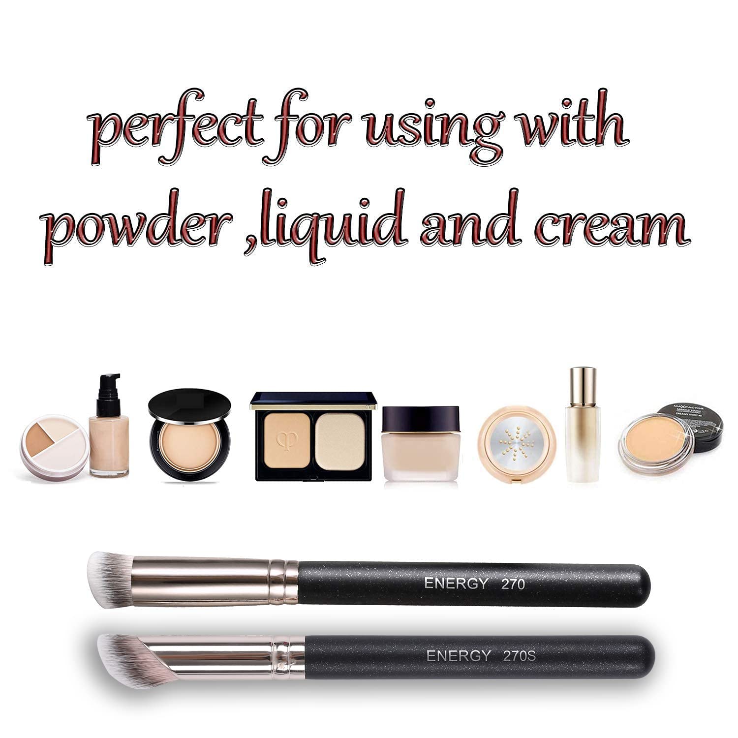 Concealer Brushes,Energy Concealer Blending Brush Under Eye For Eyebrows Nose Contour Brush 270270S