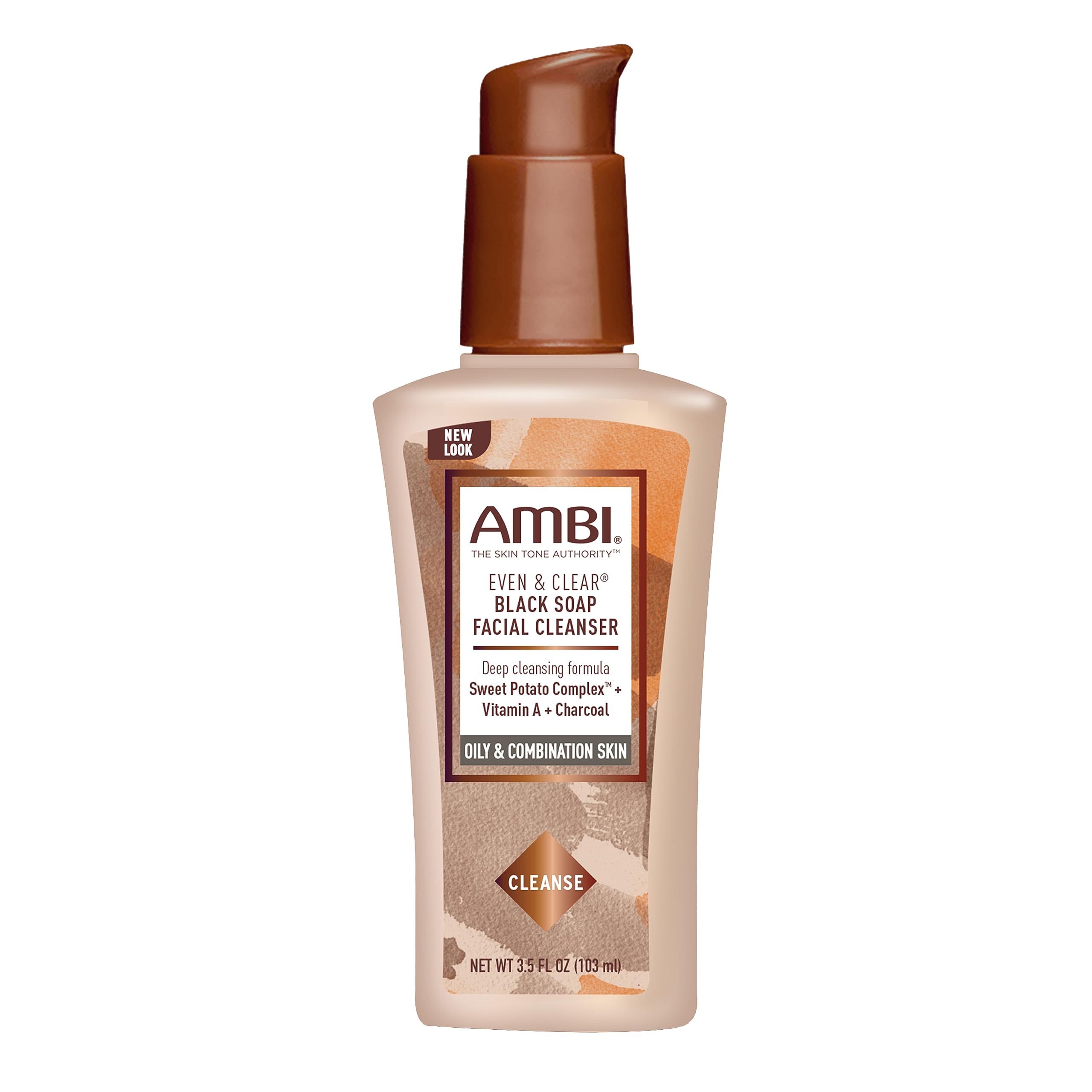 Ambi Even & Clear Purifying Charcoal Black Soap Facial Cleanser With Nutrient Rich Sweet Potato Complex | Helps Even Skin Tone |