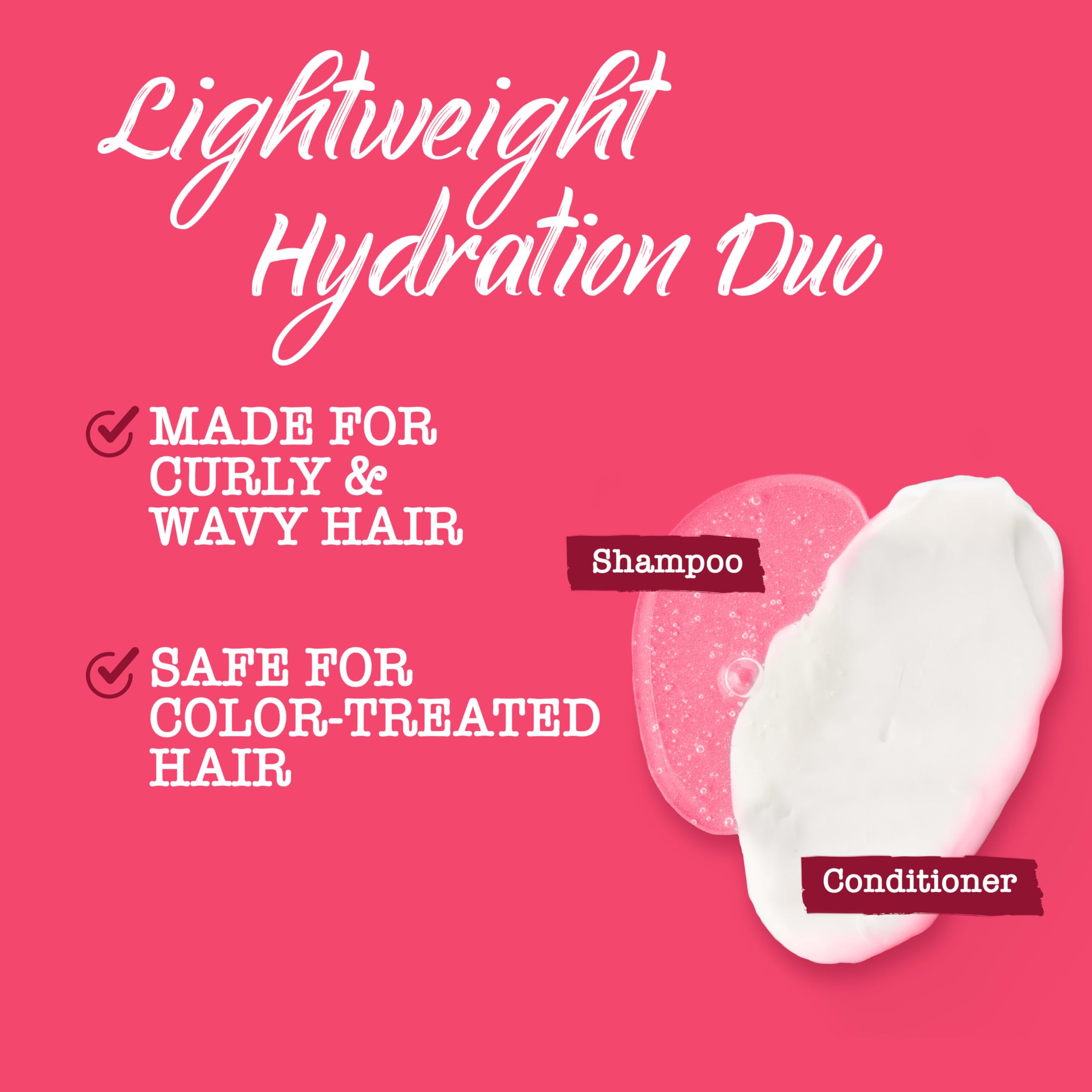 Maui Moisture Lightweight Hydration + Hibiscus Water Shampoo, Moisturizing Shampoo Softens & Quenches Wavy & Curly Hair With Alo