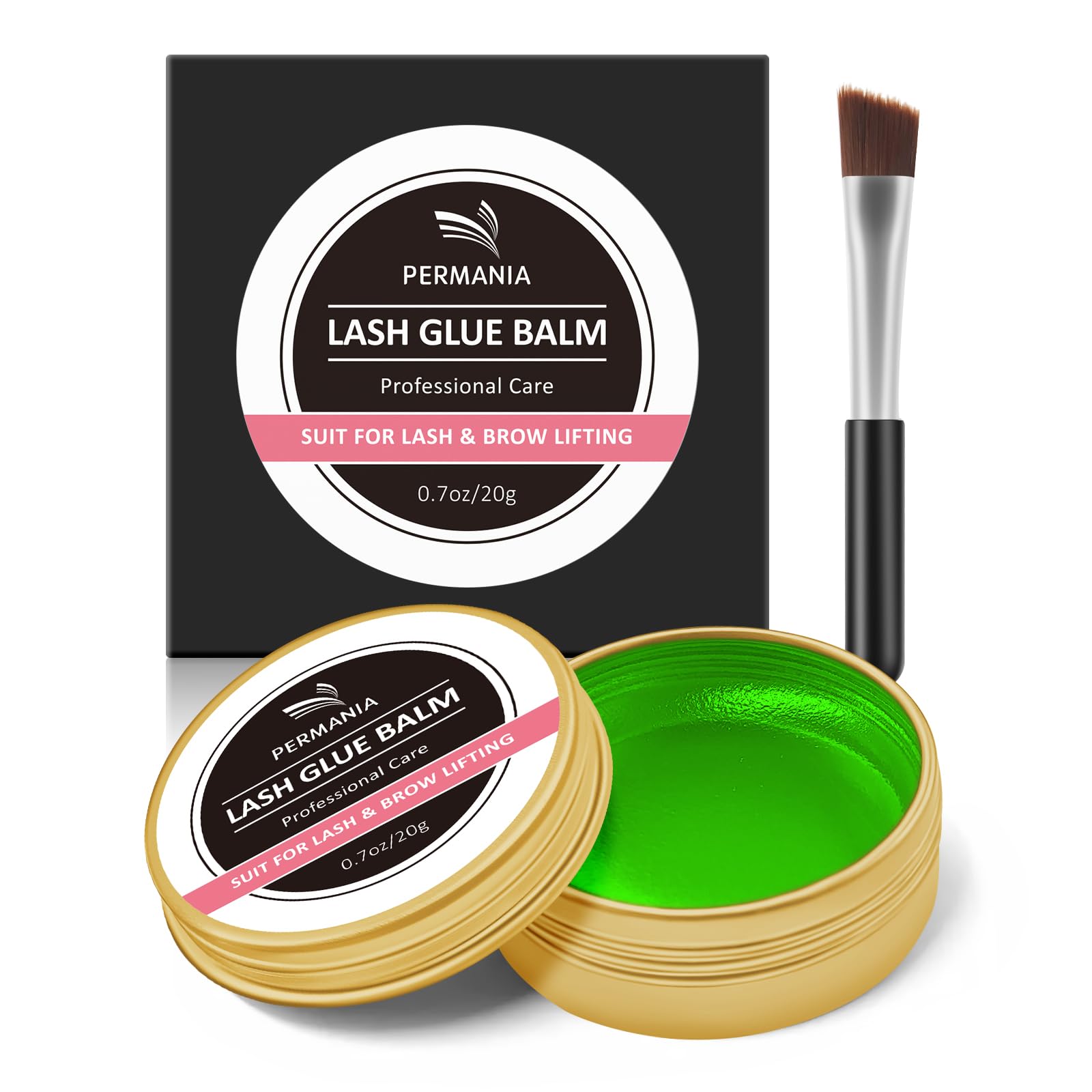 Permania Lash Lift Glue Balm, Lash Lift Adhesive New Brow Lamination Glue Soft Fruity Strong Viscosity And Water Solubility For