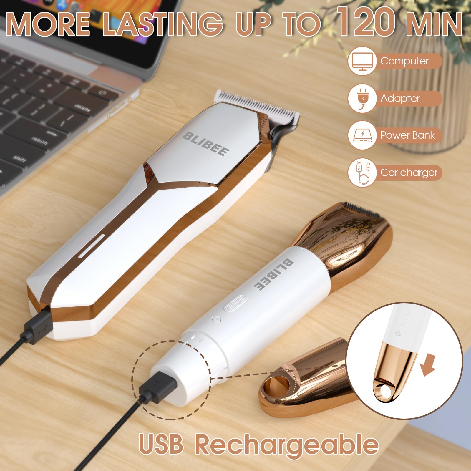 Blibee Hair Clippers & Bikini Trimmer For Women - Waterproof Electric Clippers And 4 In 1 Bikini Trimmer Set, Deluxe Hair Trimme