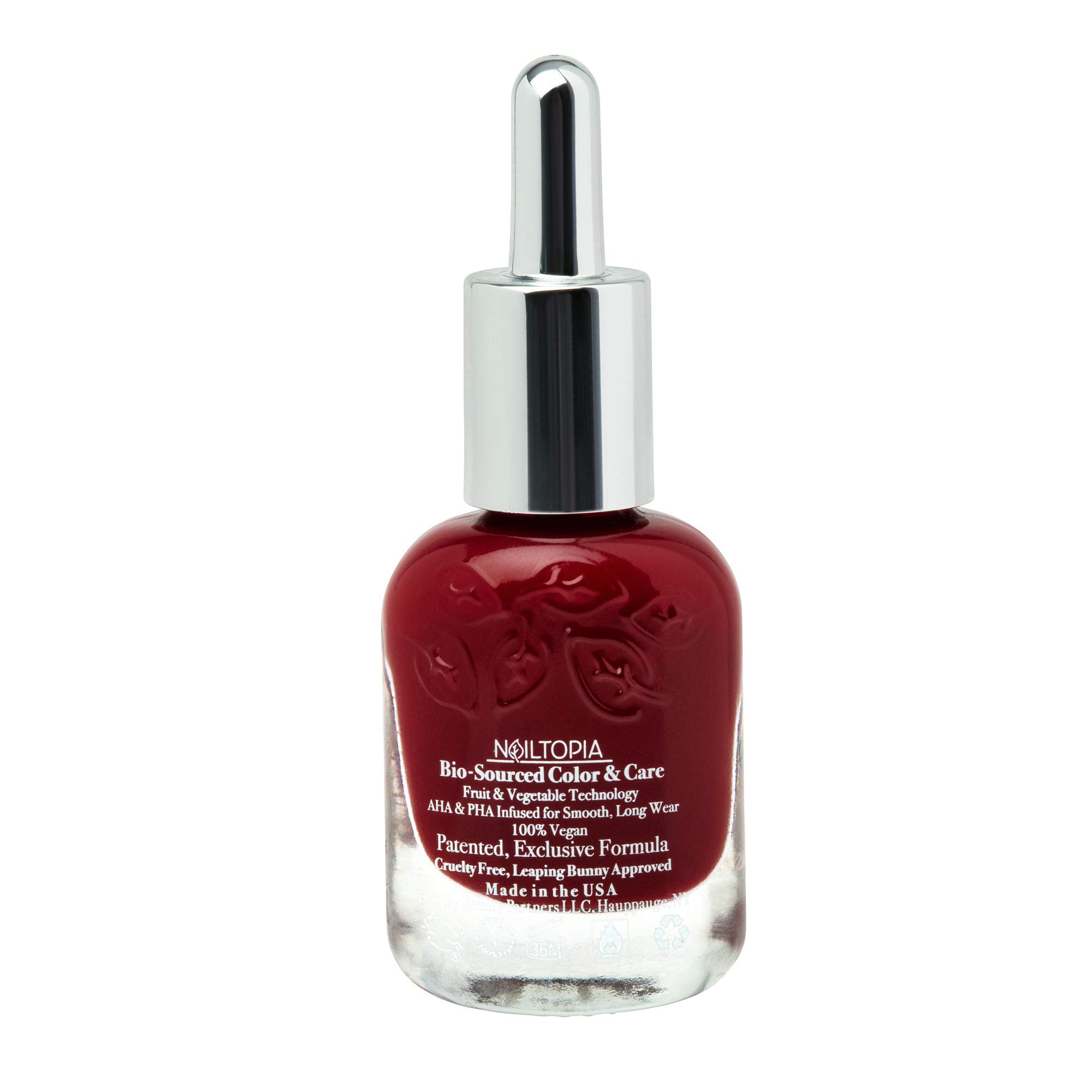 Nailtopia Bio-Sourced, Chip Free Nail Lacquer - All Natural, Strengthening Biotin And Superfood-Infused Polish - Chip Resistant