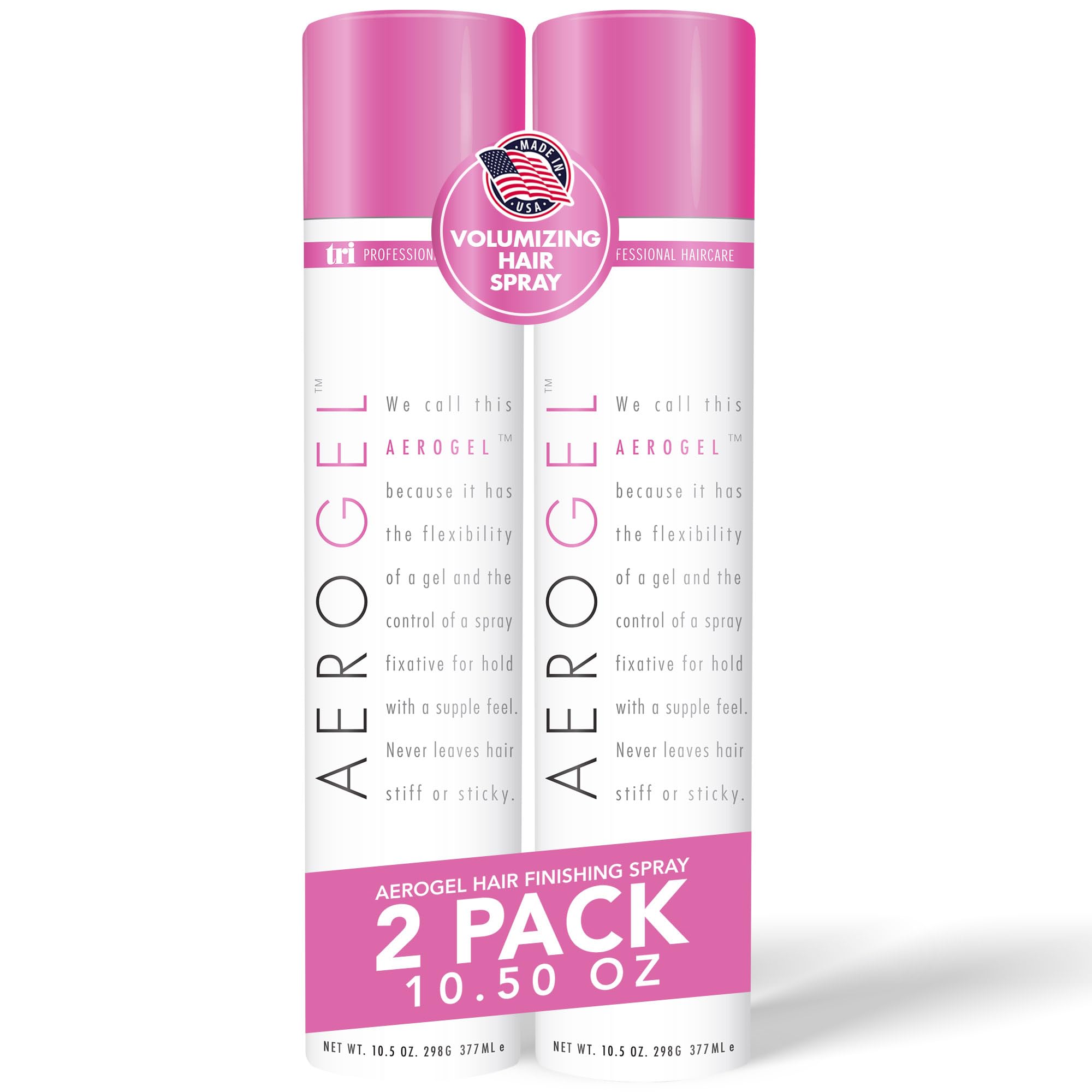 TRIDESIGN Aerogel Hairspray - Strong Hold Hair Finishing Spray for Volumizing & Control, Flexible Styling for All Hair Types, No