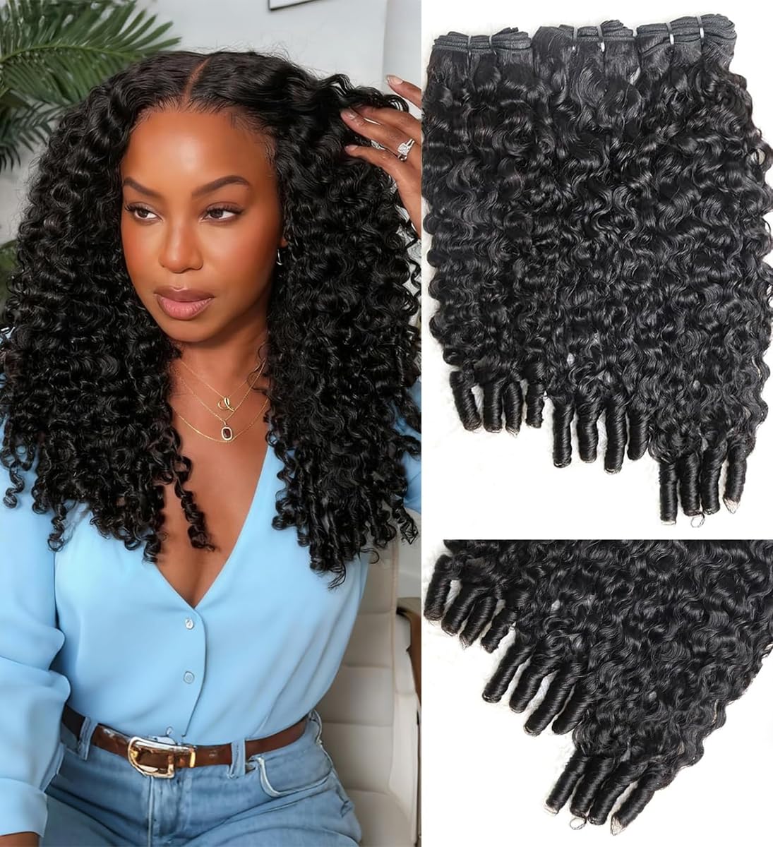 Burmese Curly Bundles Human Hair 14 16 18 Inches 3C4A Quick Weave 100% Unprocessed Virgin Remy Human Hair Extensions 12A Water W