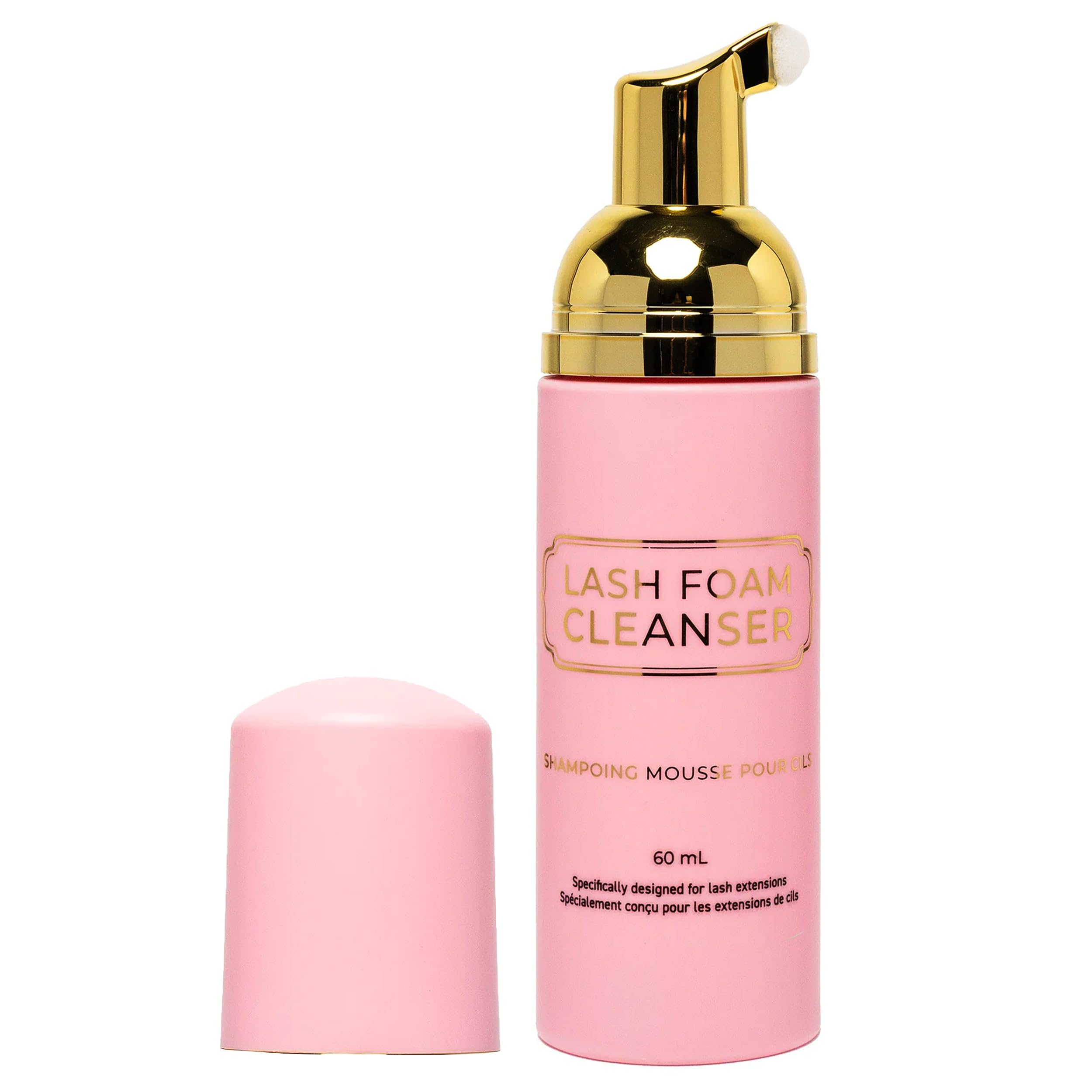 LLBA 60ML Eyelash Extension Cleanser - Lash Shampoo for Lash Extensions, Lash Bath for Dry & Sensitive Skin, Removes All Make-Up