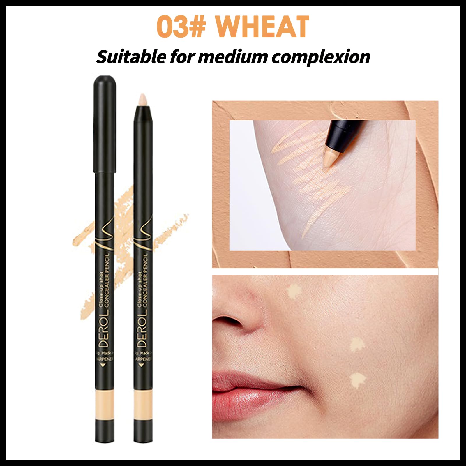 Mielikki Concealer Pencil, Multi-Use Highlighter & Concealer Stick, Waterproof Under Eye Concealer For Dark Circles, Blemishes,