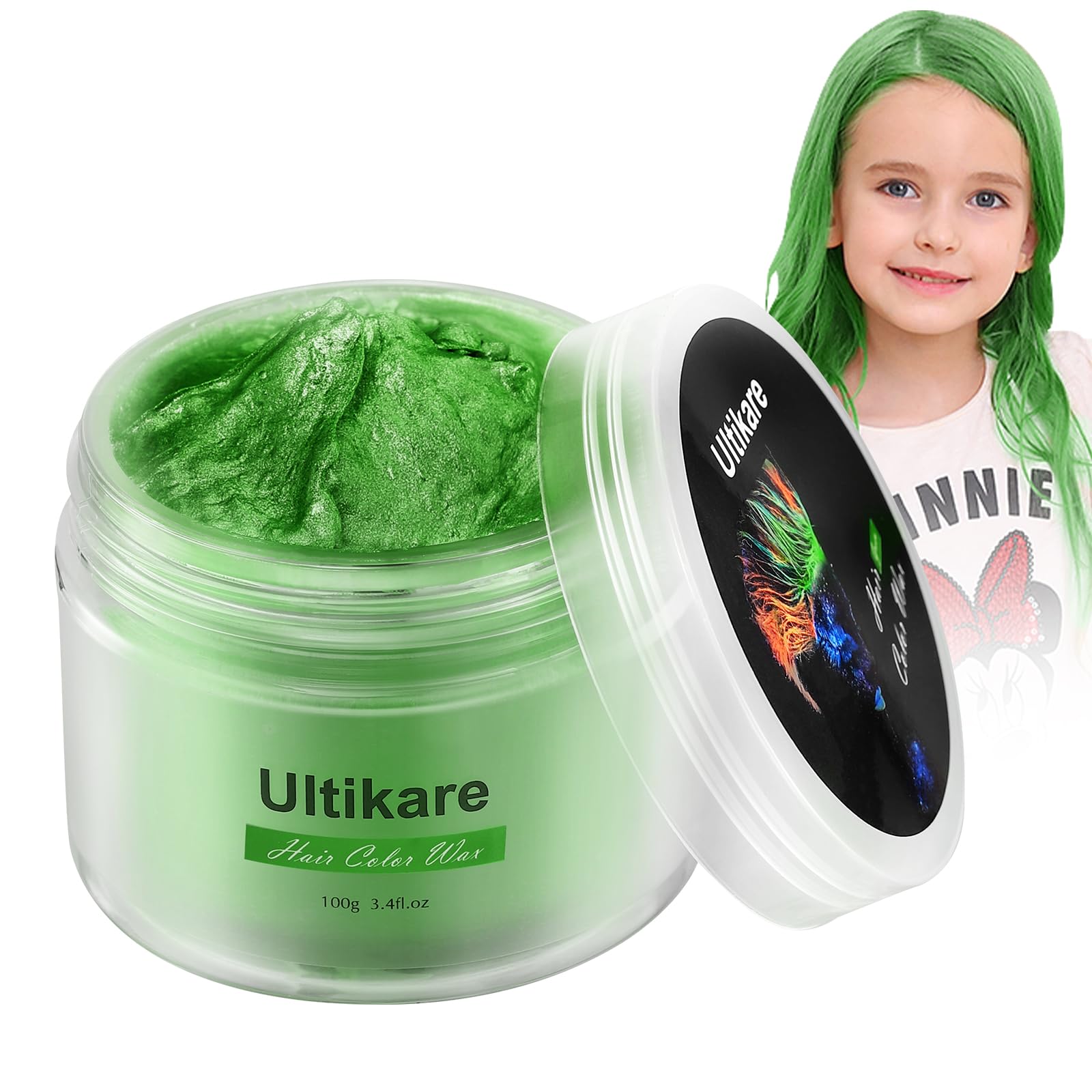 Green Hair Paint For Kids, Ultikare Hair Dye Wax Kids Color Hair Wax G ...