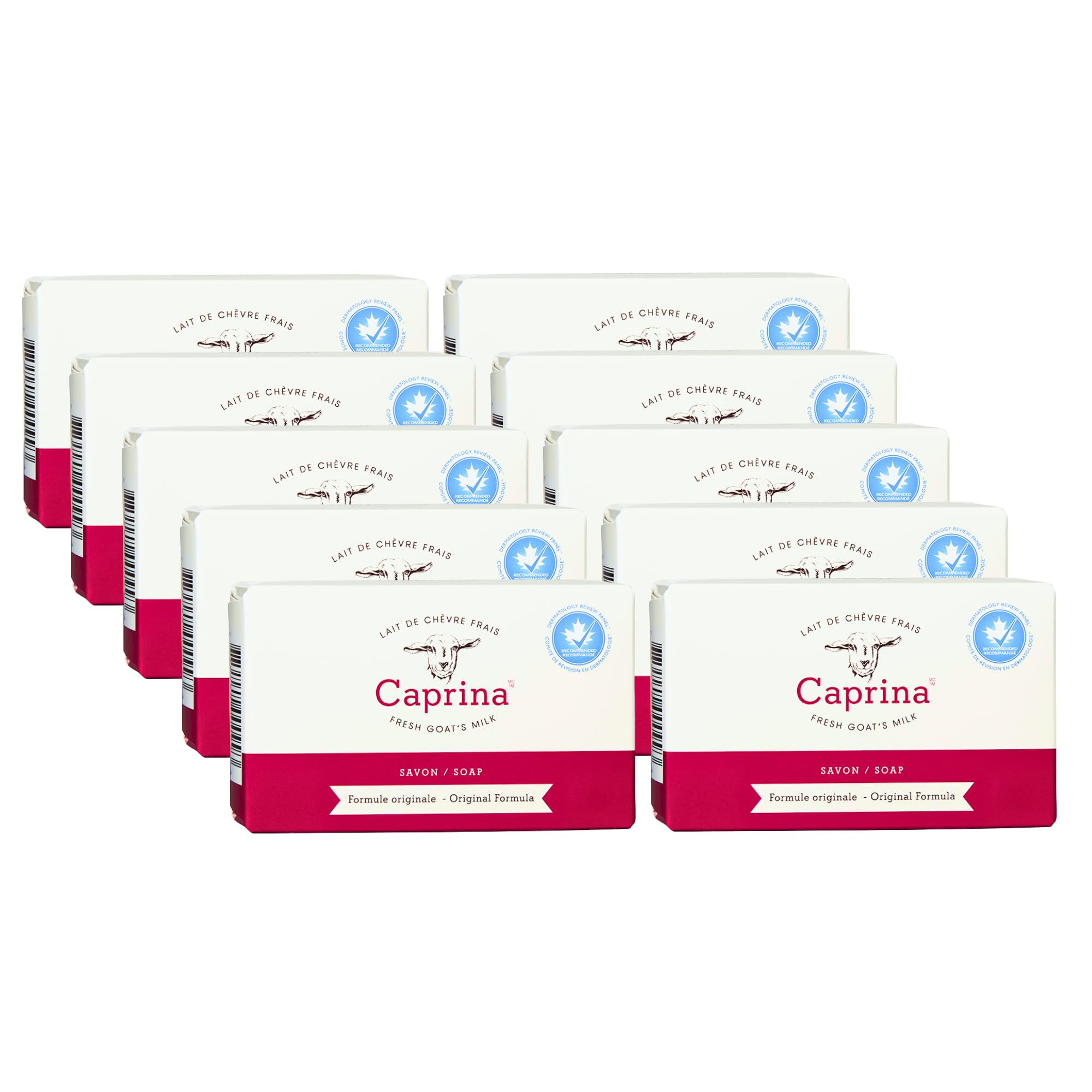 Caprina Canus Original Formula Fresh Goats Milk Soap 5 oz each (10 bars)