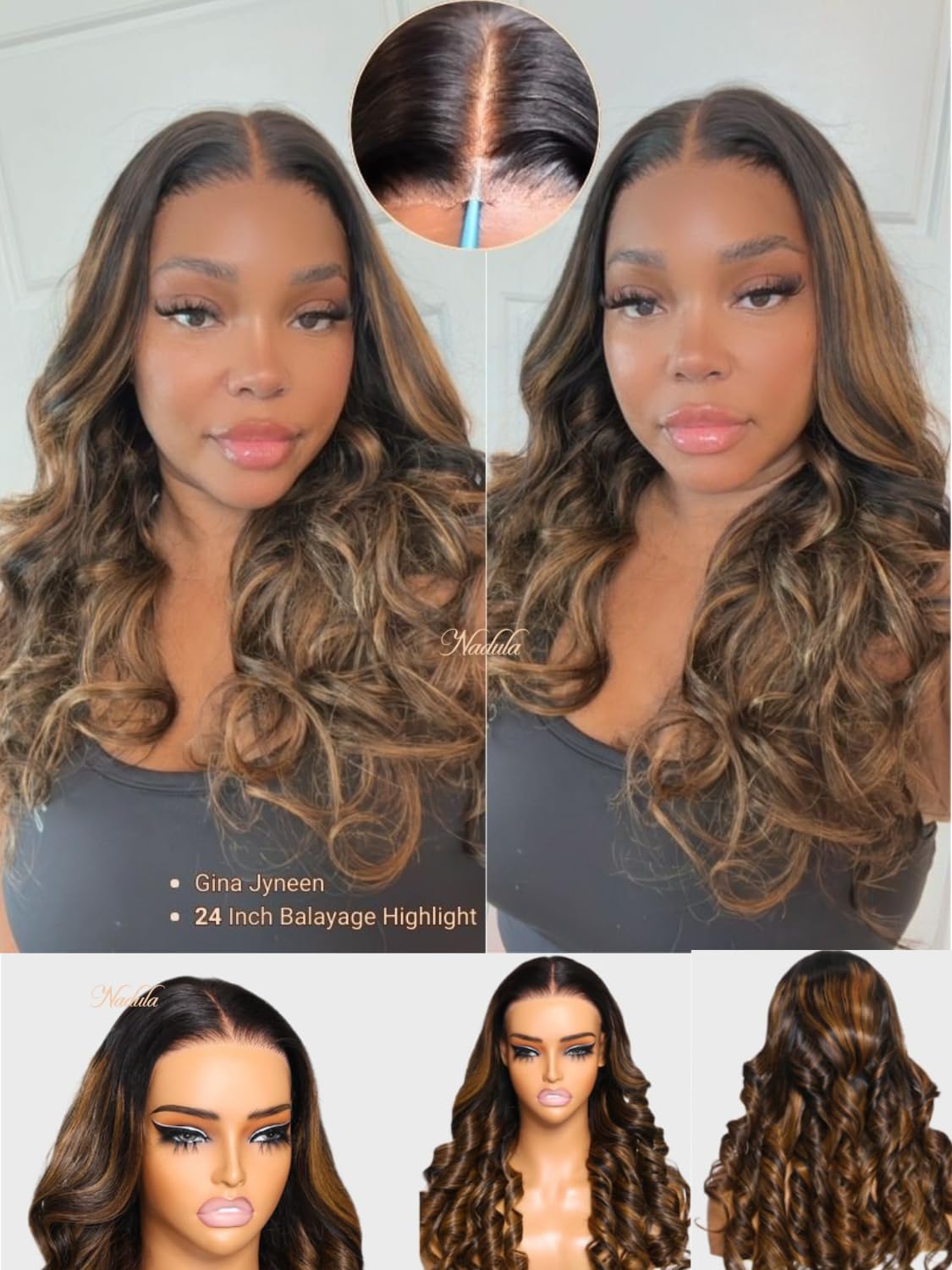 Nadula Bye Bye Knots Glueless Pre Everything Wig Balayage Brown Body Wave 7X5 Pre Cut Hd Lace Front Wigs Human Hair Pre Plucked