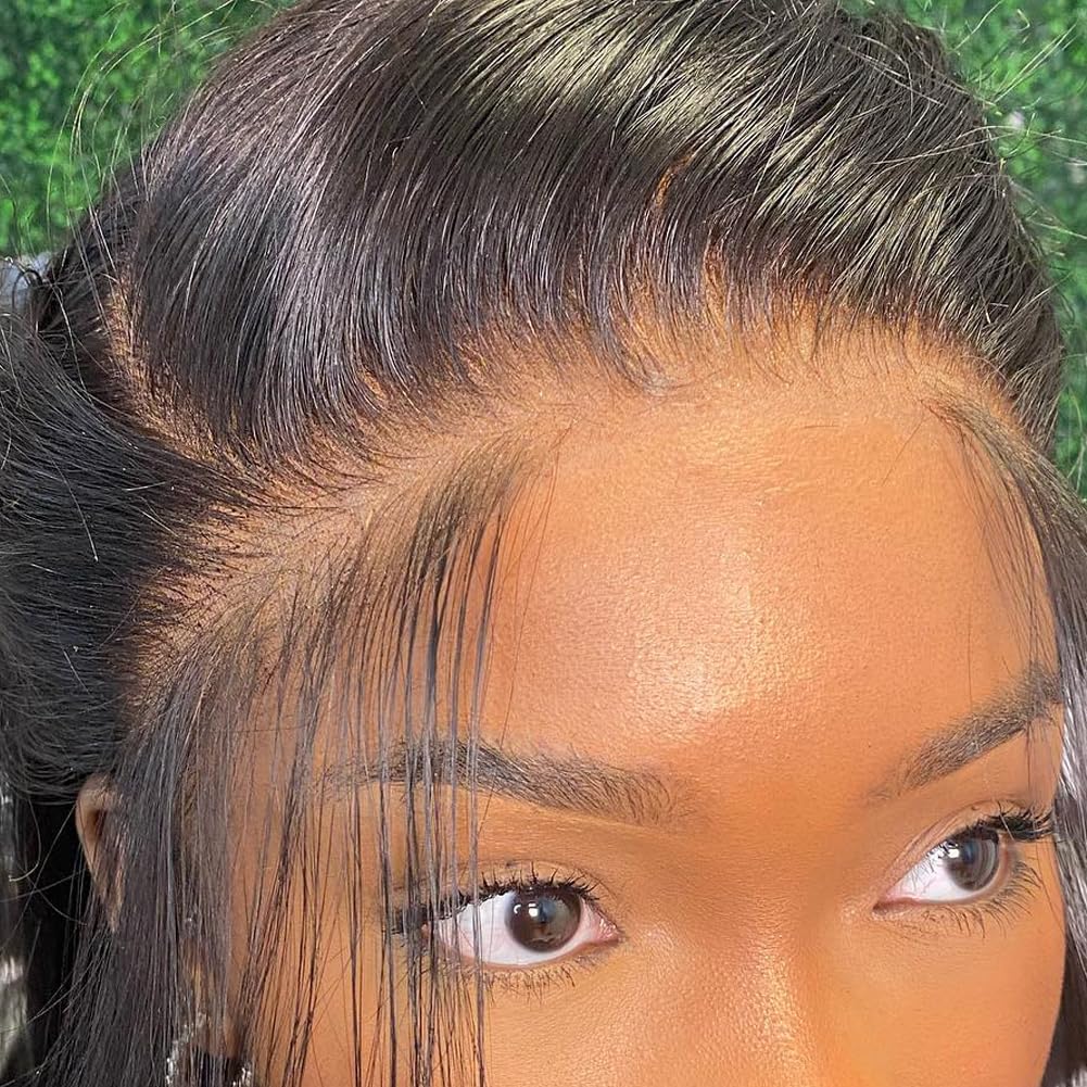 BEEOS 250% Density SKINLIKE Real HD Lace Wig, 13x4 Full Frontal 0.10mm Ultra-thin HD Lace Vivid Clean Pre Plucked Hairline Bleac