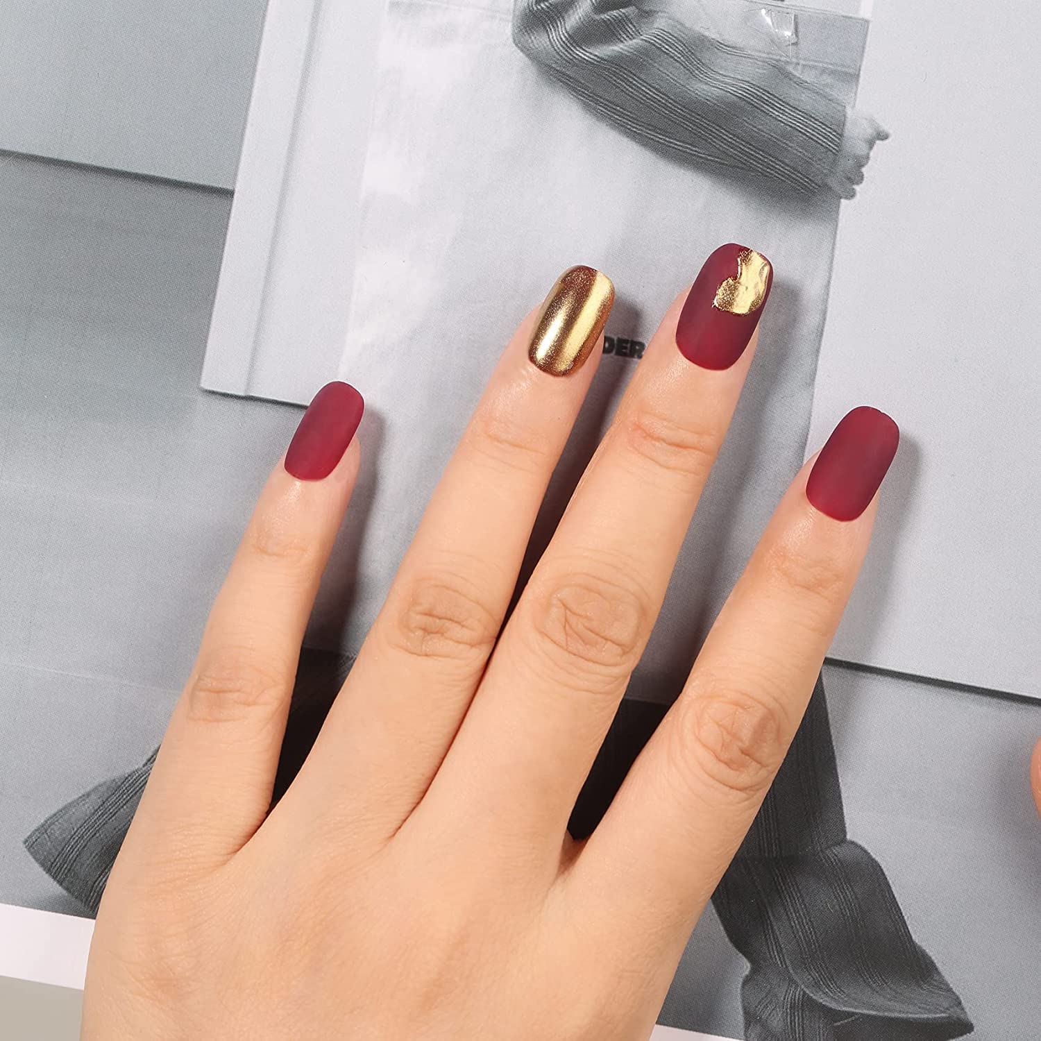 Maychao 15Ml Gel Nail Polish 1Pc Burgundy Red Gel Polish Soak Off Uv Led Nail Polish Nail Art Starter Manicure Salon Diy At Home