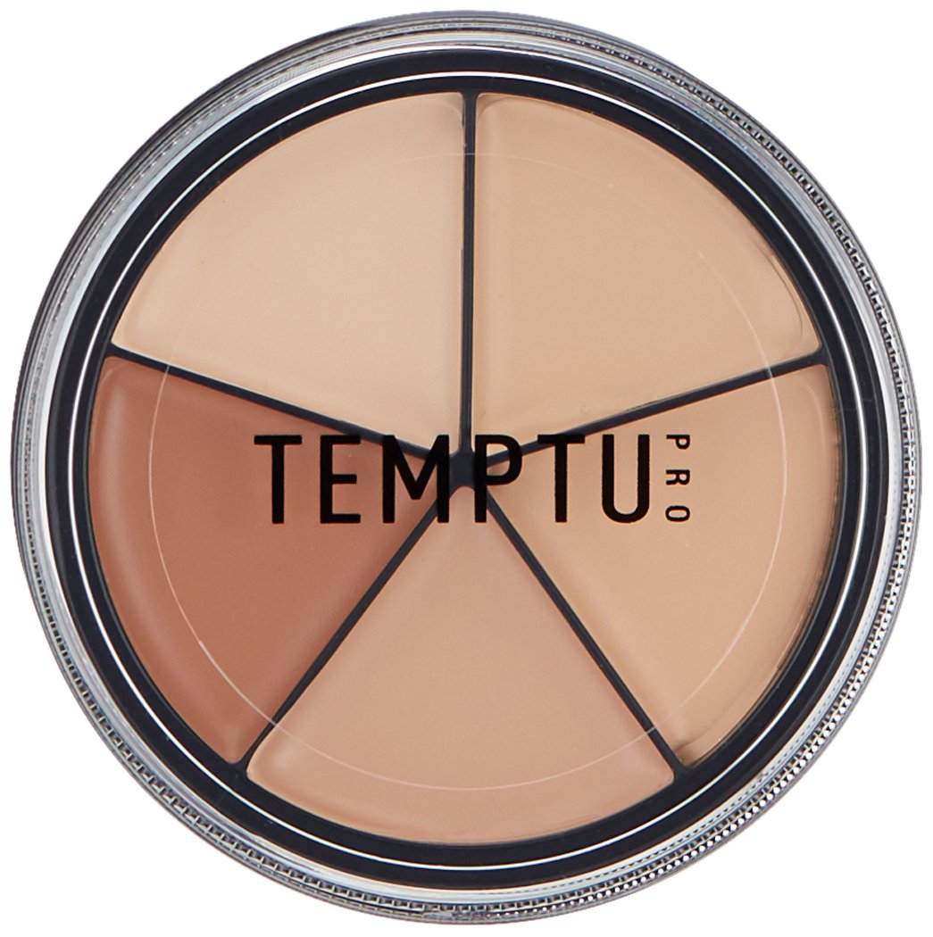 TEMPTU S/B Silicone-Based Concealer Wheel | 5 Natural Skin Tone Shades For Weightless Coverage Of Redness, Dark Spots & Discolor