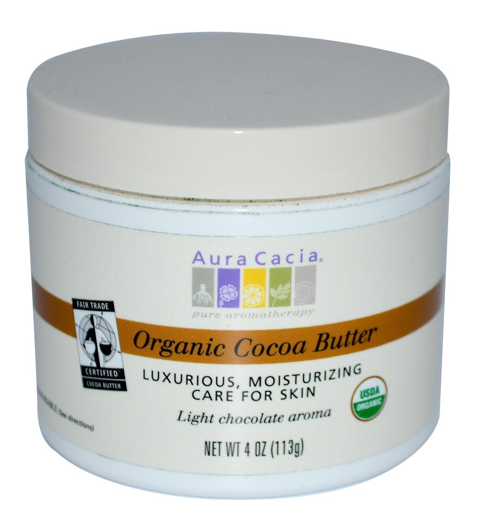 Aura Cacia Natural Cocoa Butter, 4 Ounce (113 g)